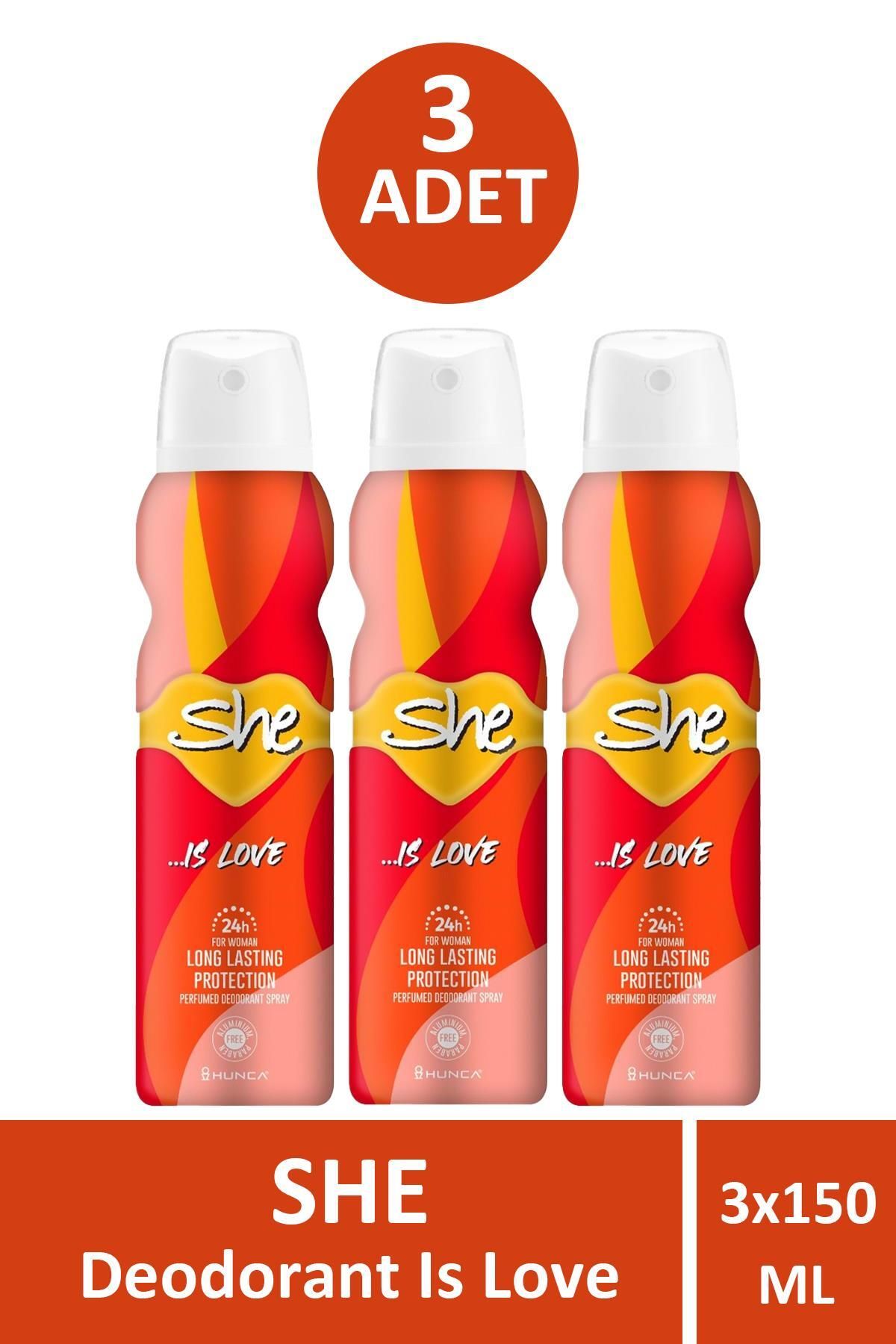 Seddar Collection She Is Love Deodorant 150 ml 3 Adet