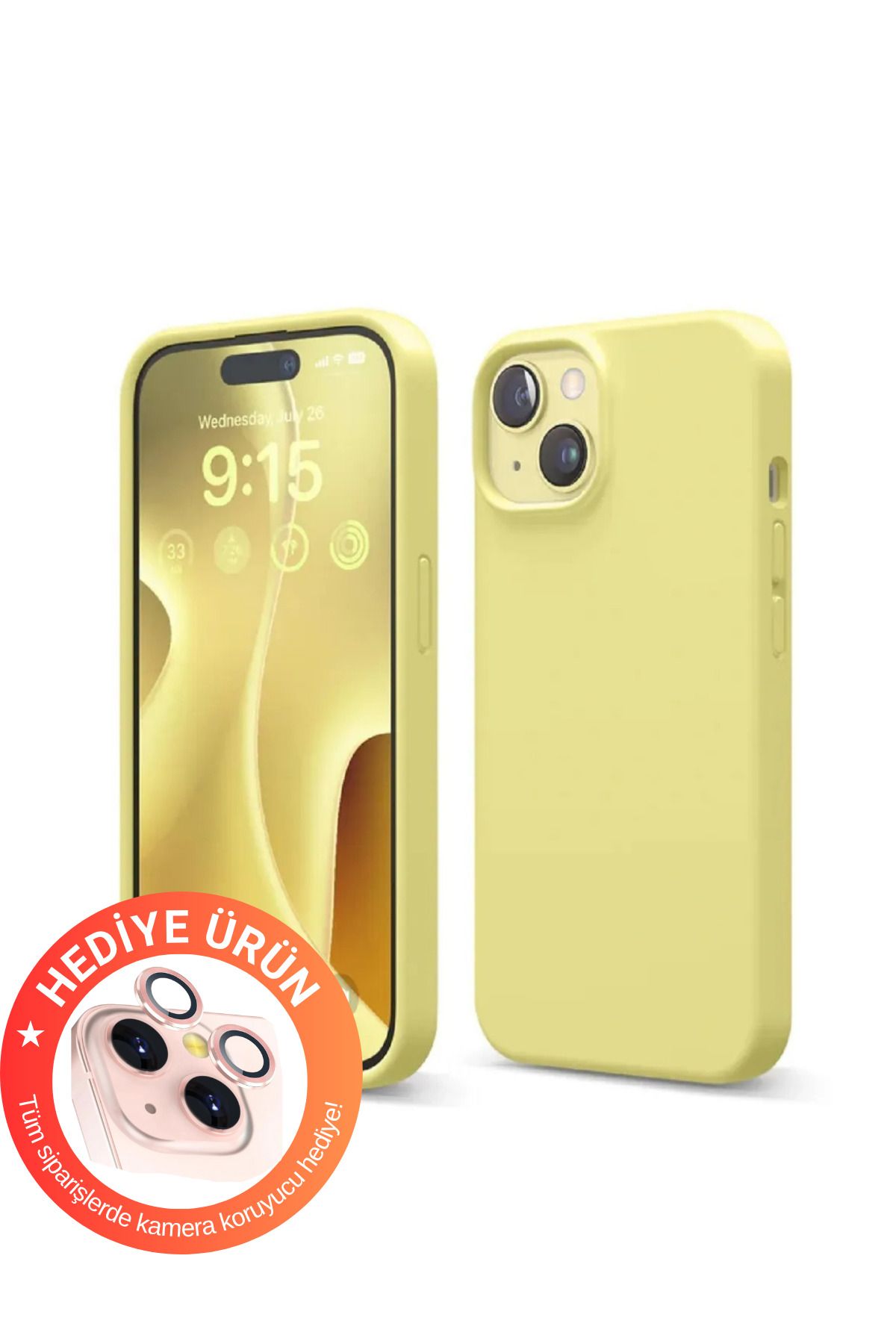 WUNİT Iphone 13 - 14 - 15 Uyumlu Içi Kadife Koruyucu Hediyeli Lansman Kılıf