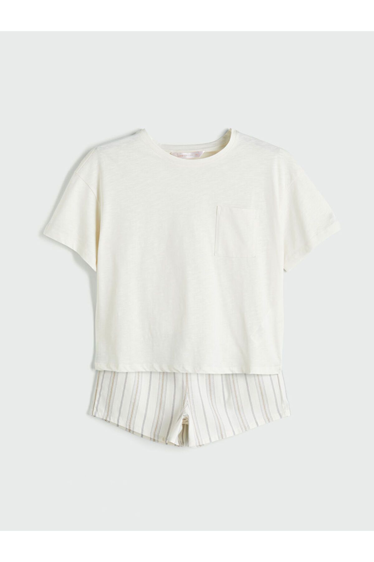LC Waikiki-New Season Crew Neck Striped Women's Shorts Pajama Set - S5Jn71Z8 5