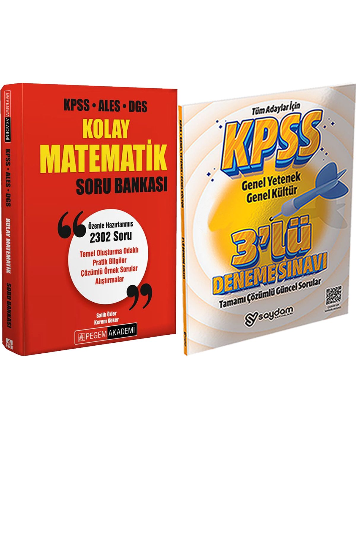 Pegem Akademi Yayıncılık 2026 KPSS-ALES-DGS Kolay Matematik Soru Bankası + 3 Deneme Hediye
