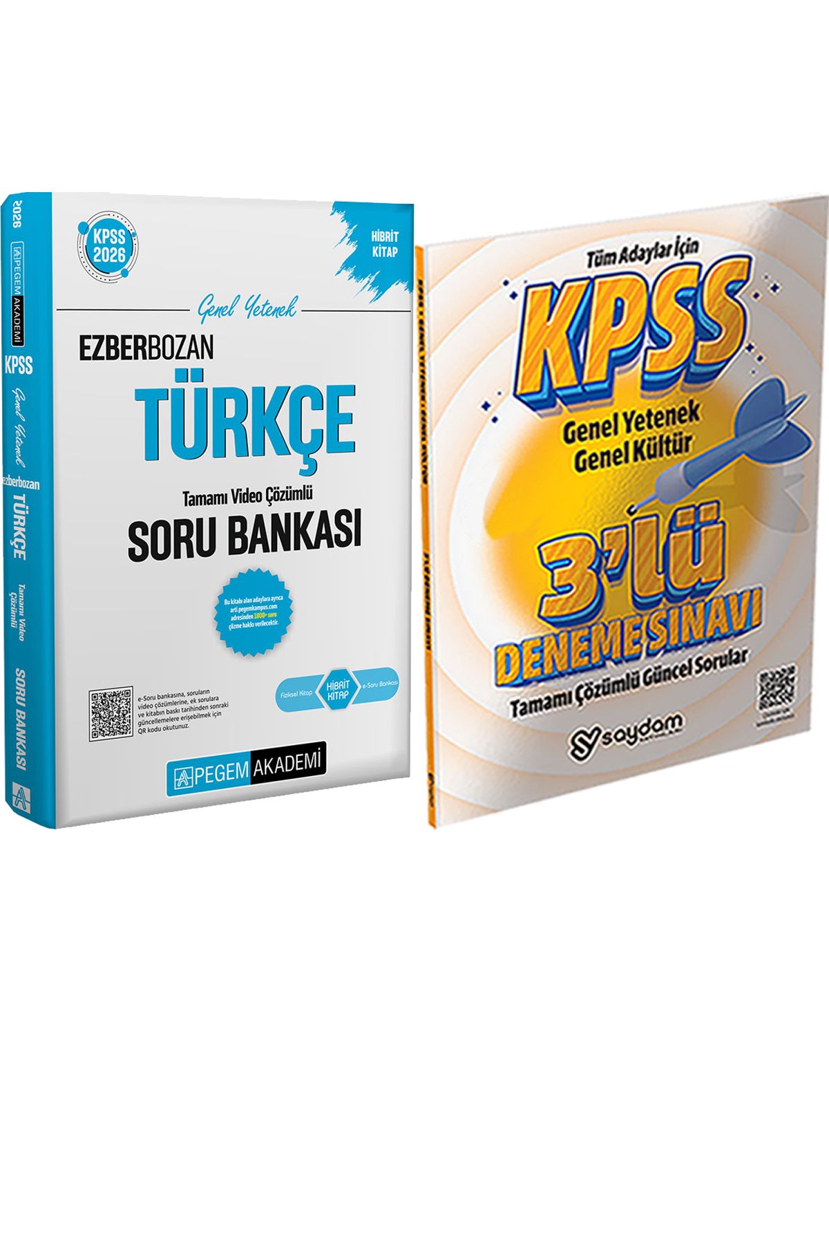 Pegem Akademi Yayıncılık 2026 KPSS Genel Yetenek Genel Kültür Ezberbozan Türkçe Video Çözümlü Soru + 3 Deneme Hediye