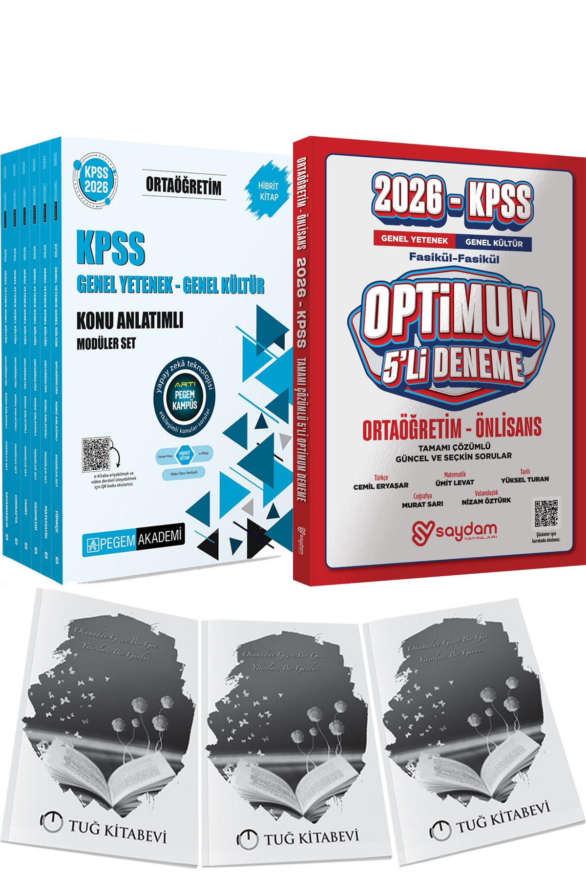 Pegem Akademi Yayıncılık 2026 KPSS Ortaöğretim Konu Modüler Set Genel Yetenek Genel Kültür (6 Kitap) - Optimum 5 Deneme