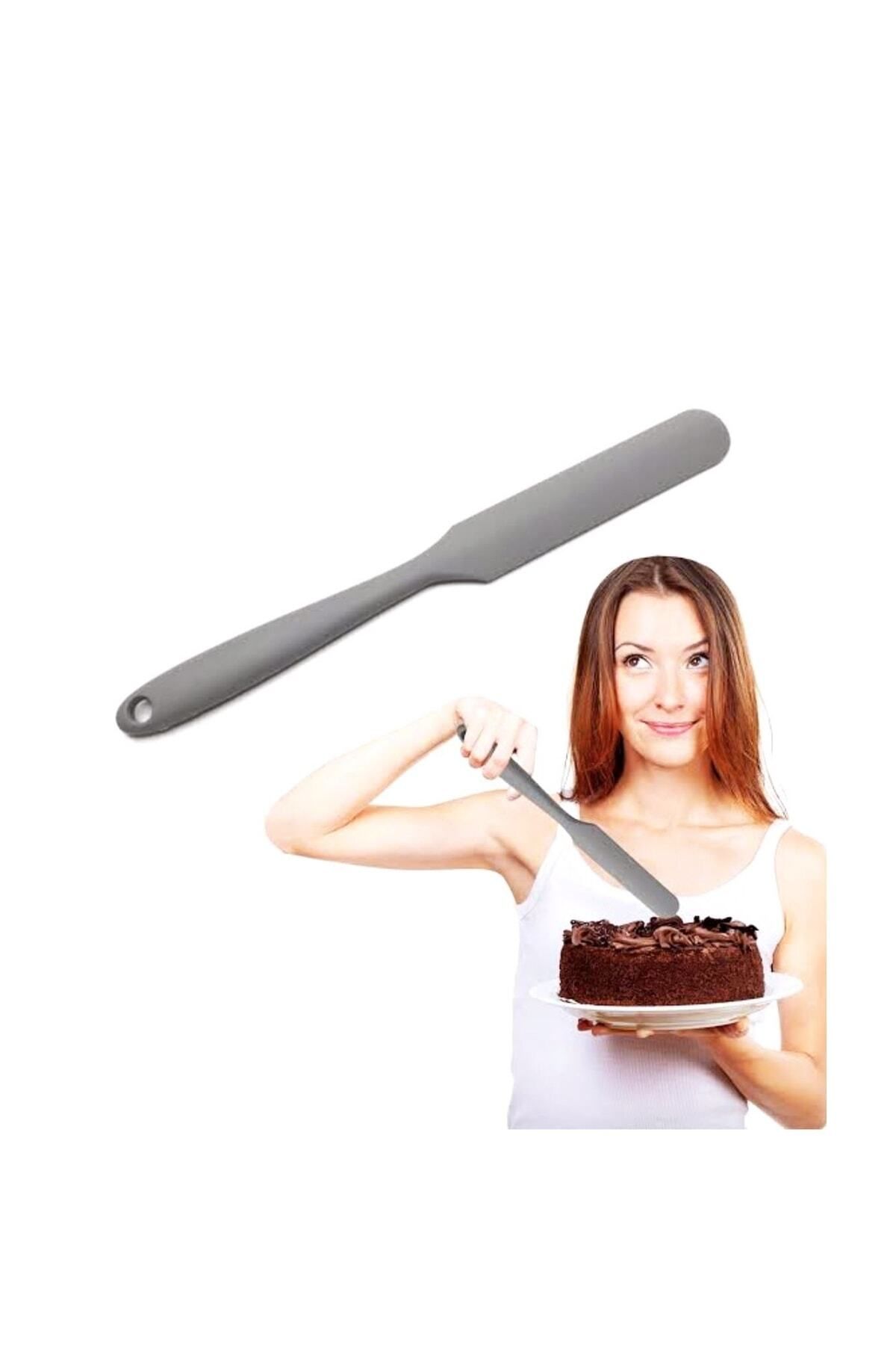 cephome güvenilir alışverişin adresi Isıya Dayanıklı Silikon Spatula Pasta Spatulası ( 1 Adet Antrasit )