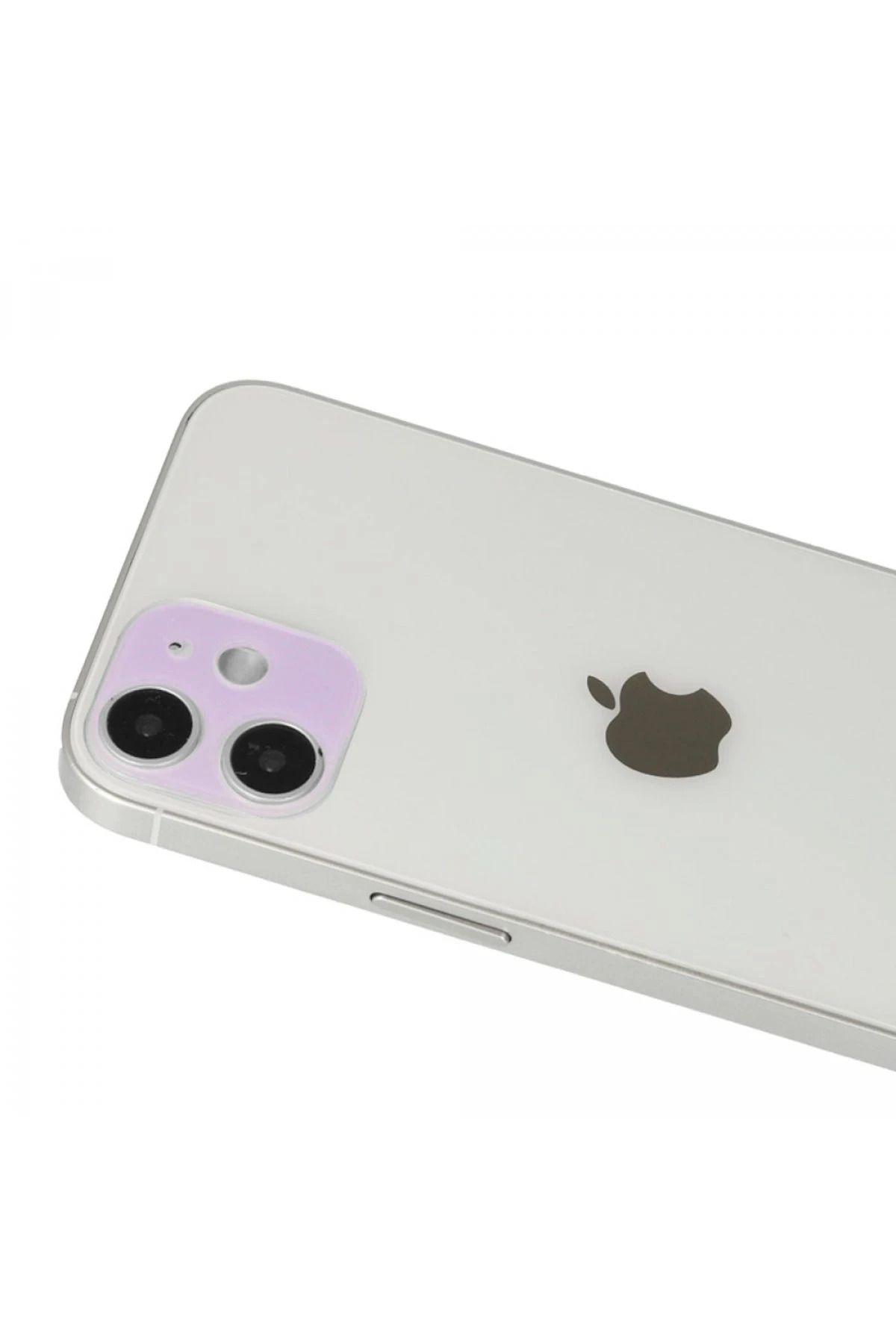 CepteToptan iPhone 12  Uyumlu Rainbow Kamera Lens Koruma Cam - Mor