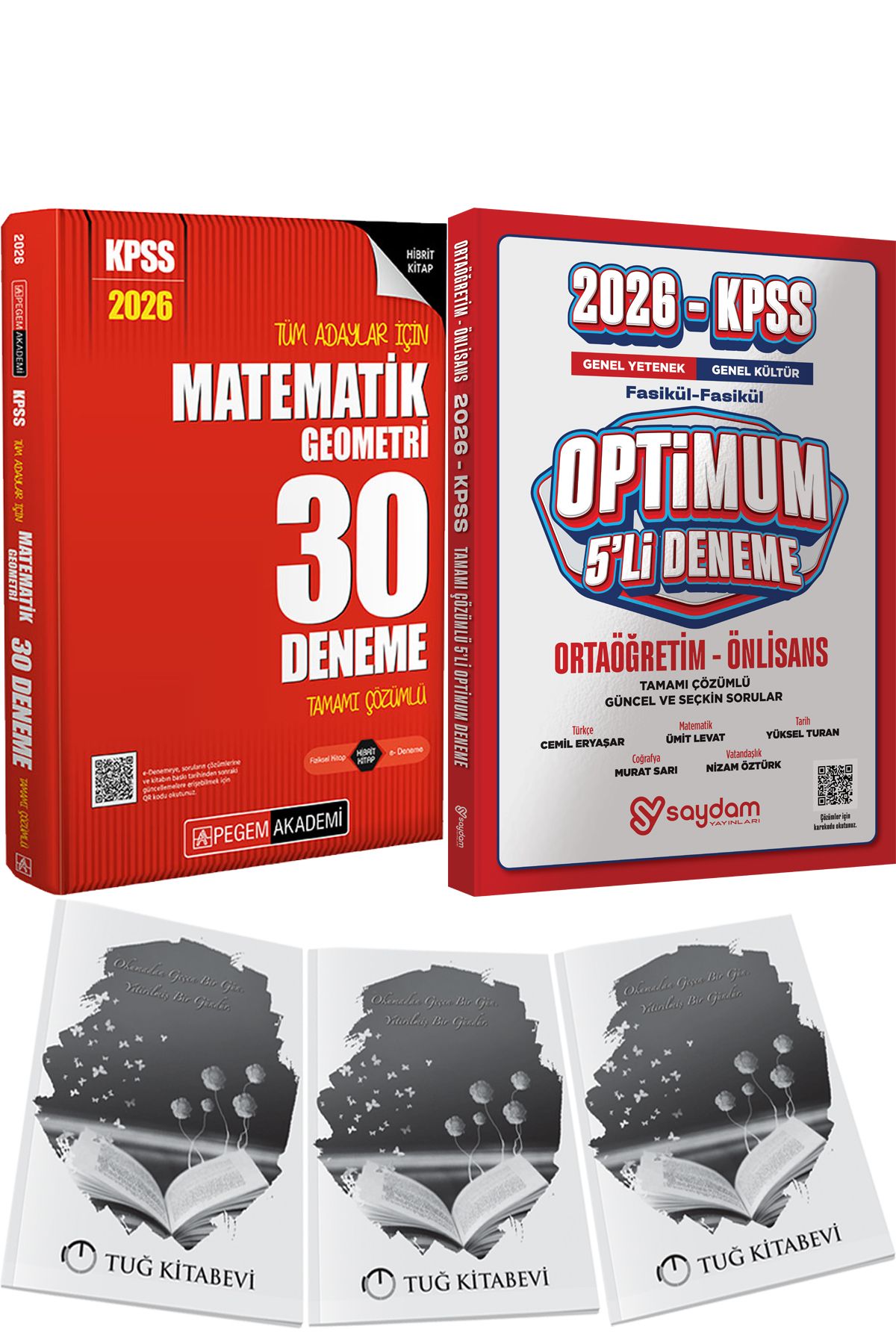 Pegem Akademi Yayıncılık 2026 KPSS Tüm Adaylar İçin Matematik-Geometri 30 Deneme Tamamı Çözümlü - Optimum 5 Deneme