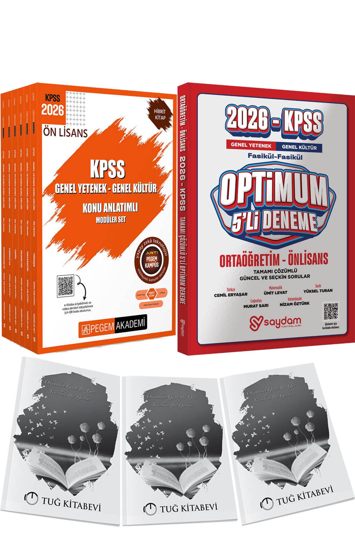Pegem Akademi Yayıncılık 2026 KPSS Ön Lisans Konu Modüler Set Genel Yetenek Genel Kültür (6 Kitap) - Optimum 5 Deneme