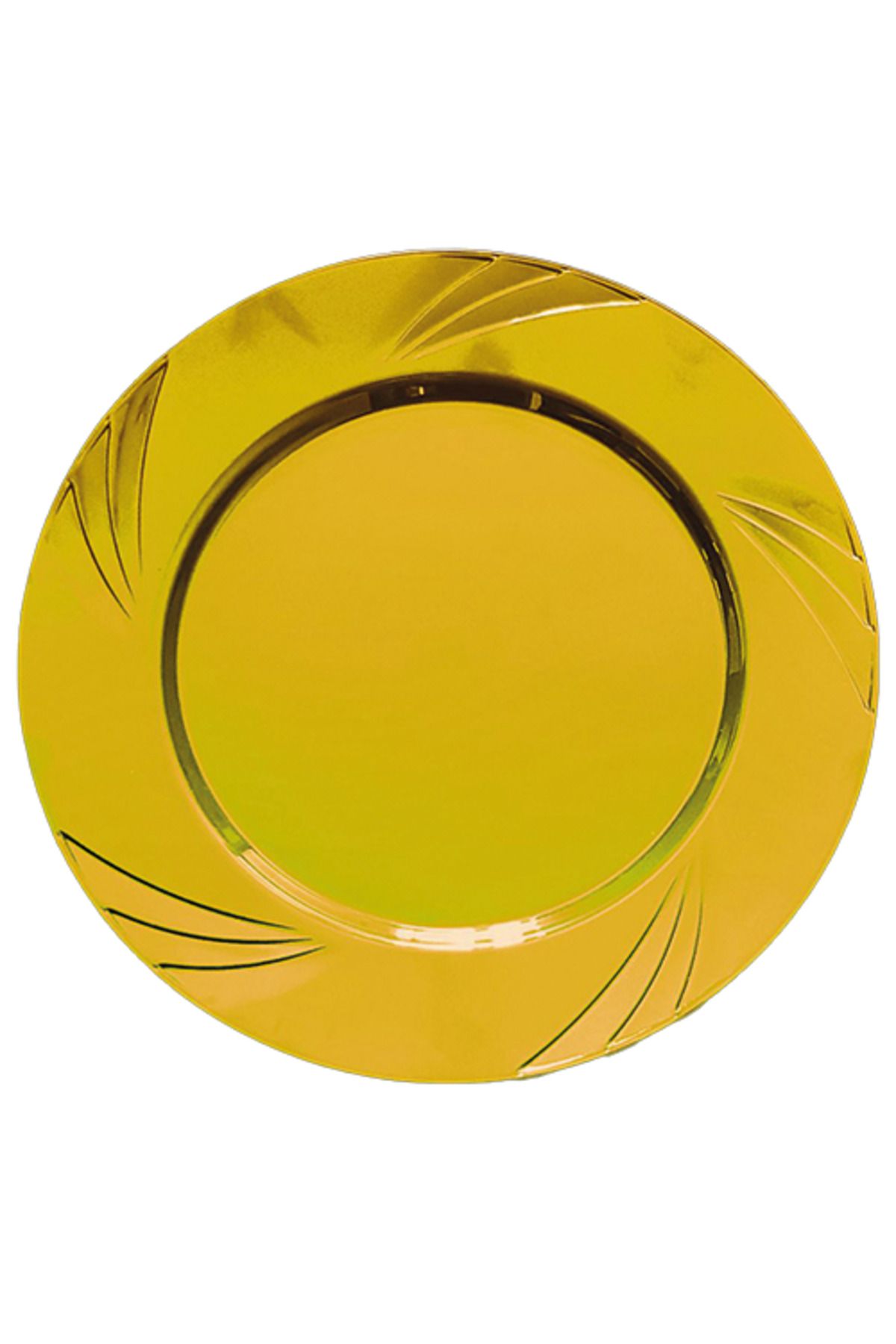 KOLİTÜRK Gold 22,5 cm 9″ inç Parti Tabağı 6'lı Paket - Koli İçi 24 Paket