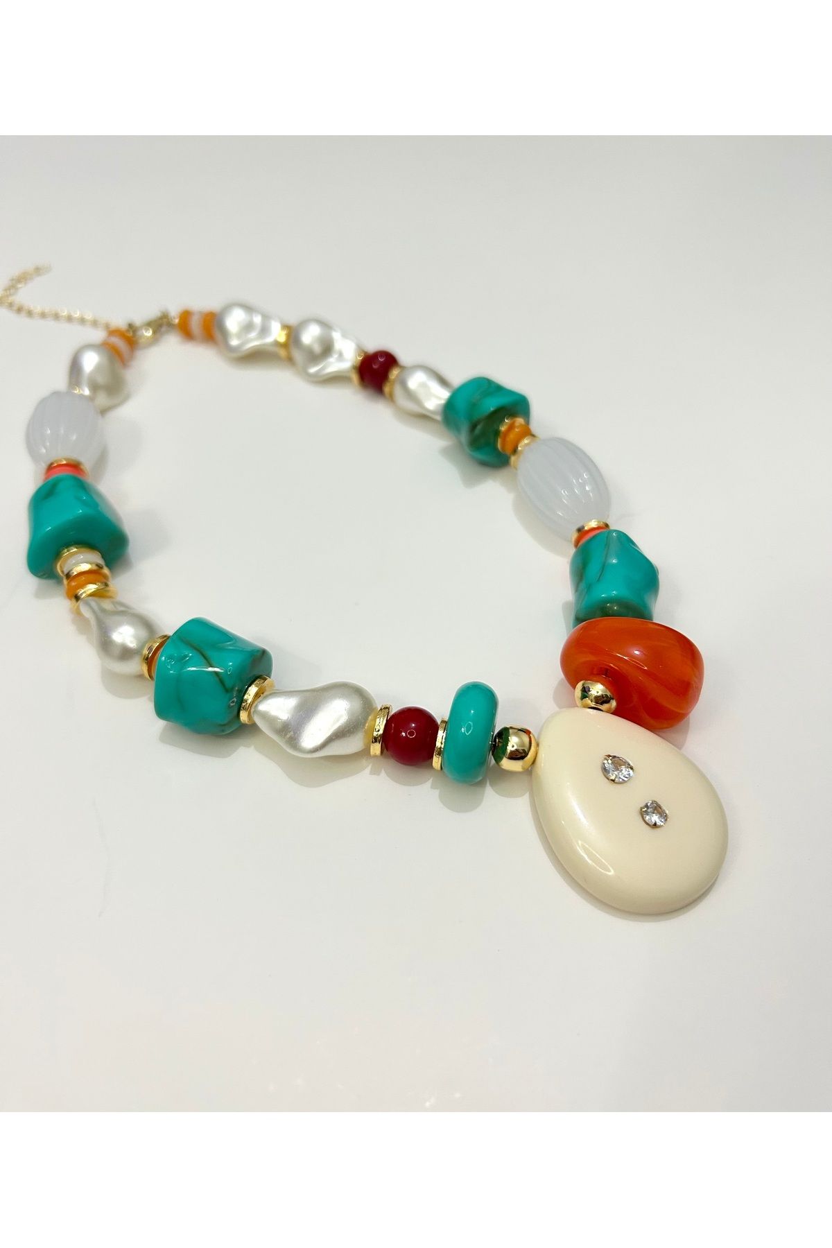 ayoljewelry Turkuaz Taşlı Kolye