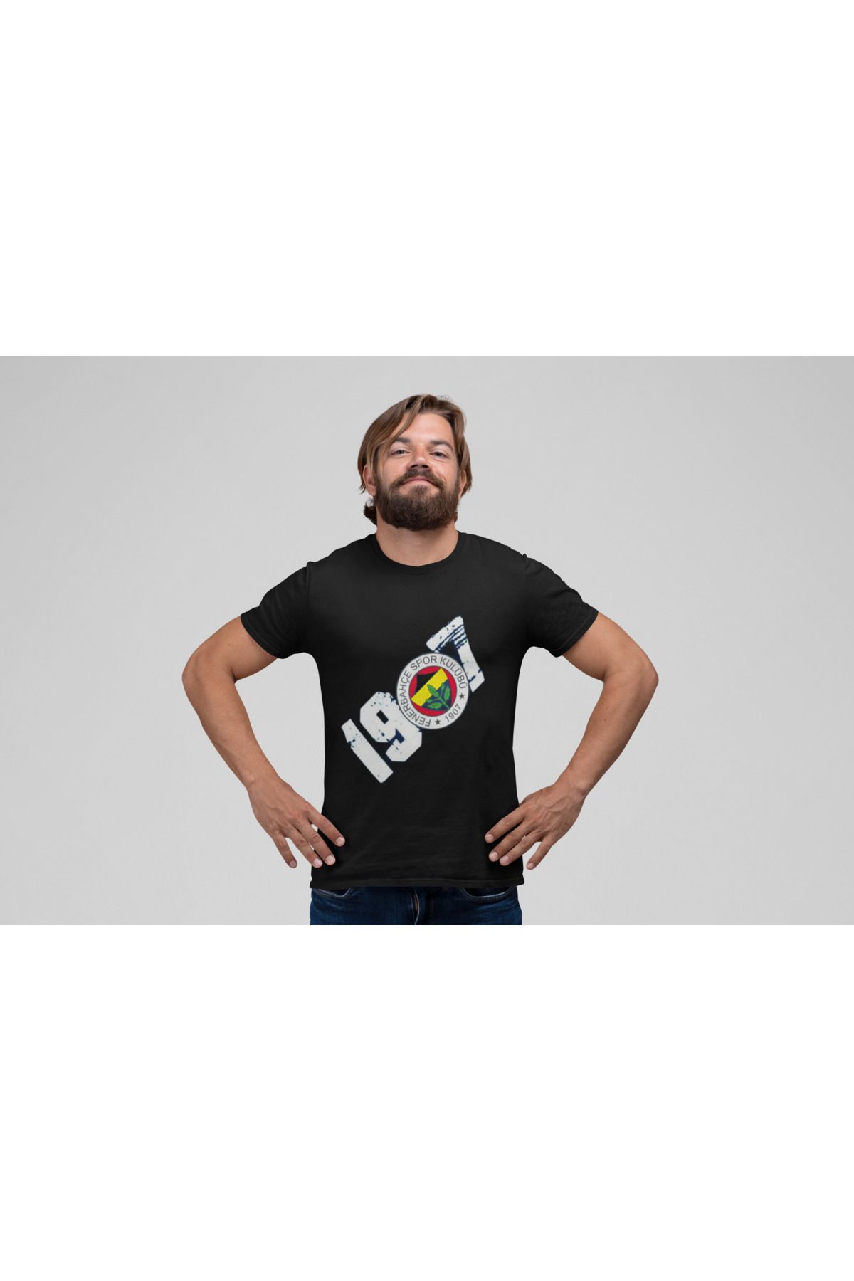 CAPPIE 30/1 Supreme Dijital Baskılı 1907 Fenerbahçe Baskılı Penye Regular Fit T-shirt