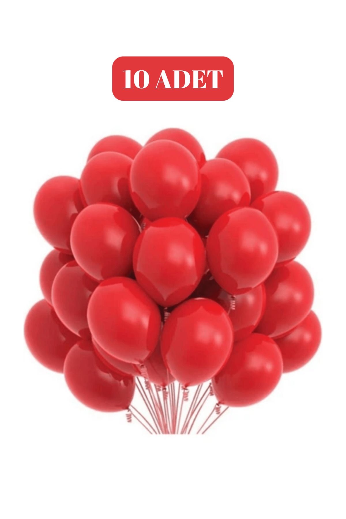 Bunloon Pastel Kırmızı Balon Seti | 12 İnç Enerjik Dekor