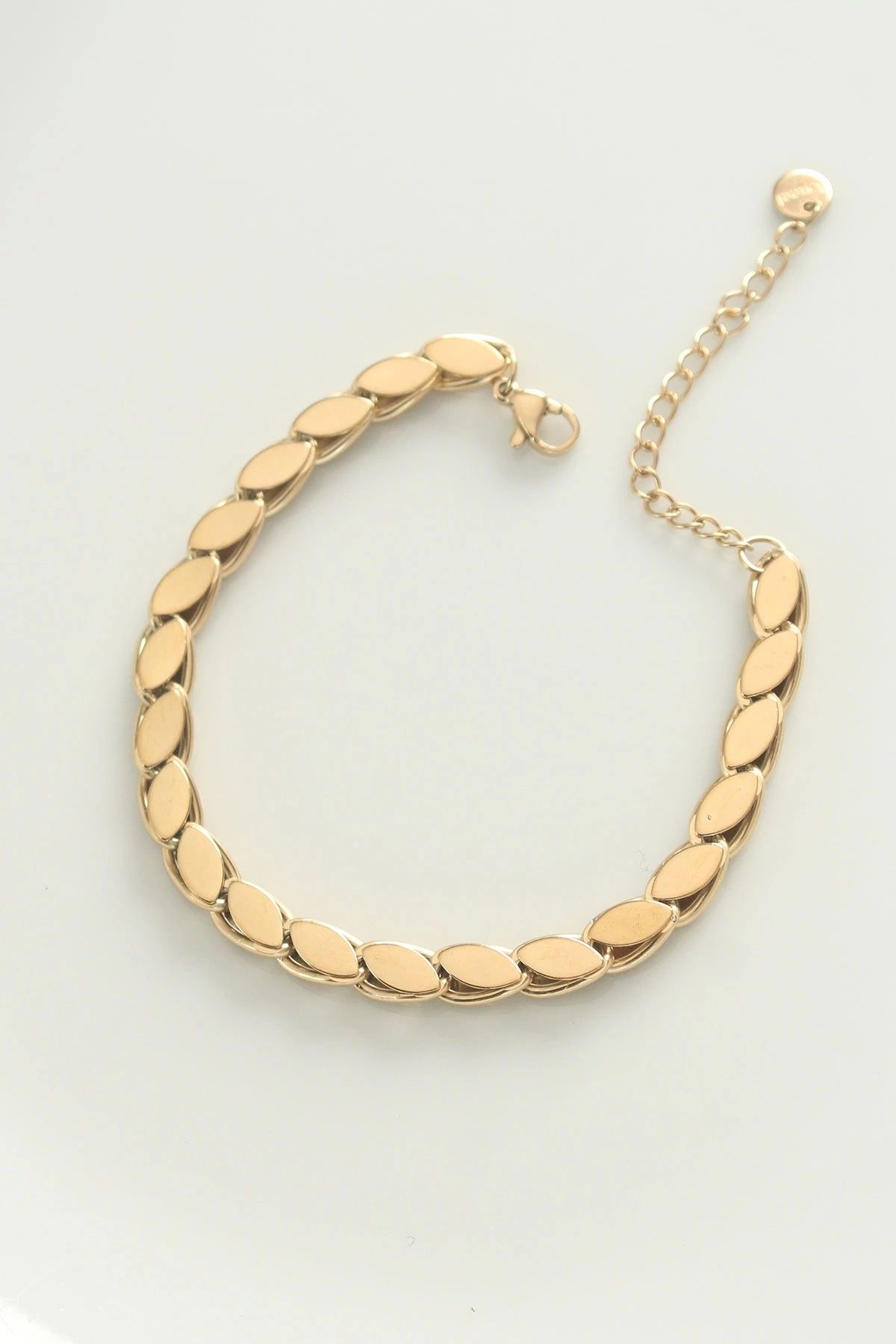 GLIMMERY 316L Çelik Gold Renk Arpa Zincir Bileklik
