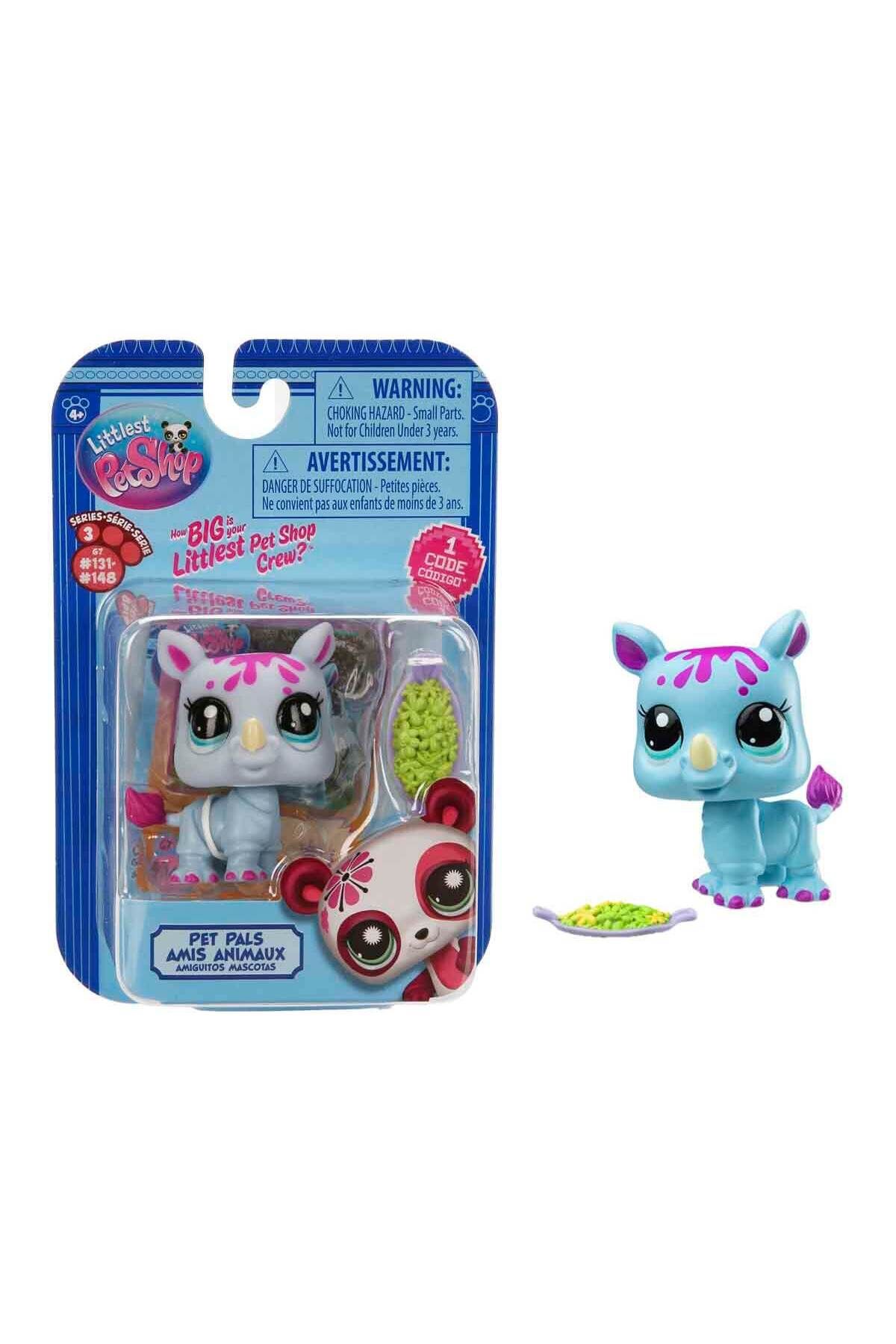 TOYFEST Littlest Pet Shop Minişler Tekli Paket Seri : 3 - NO :141 - Gergedan
