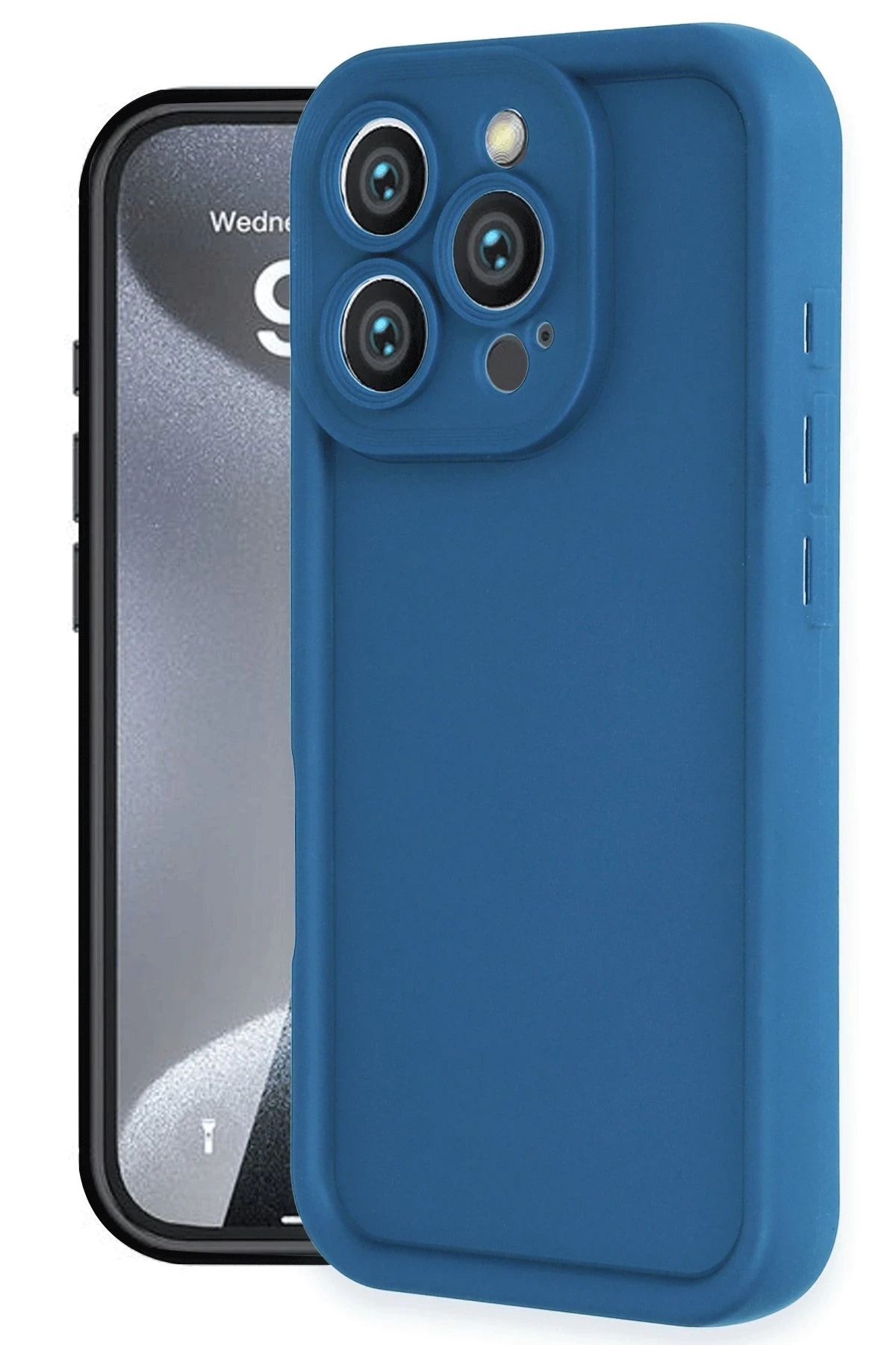CepteToptan iPhone 16 Pro Kılıf Viera Silikon - Mavi