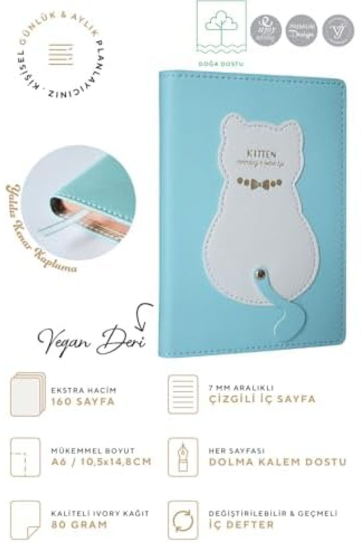 STOREMAX-Muartshop Notebook with Cat A6 96 Sheets 871301 2