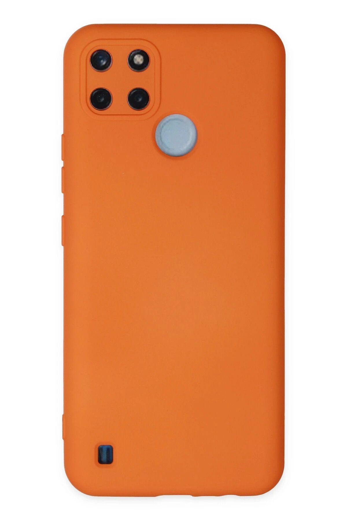 CepteToptan Realme C25Y Kılıf Nano içi Kadife Silikon - Turuncu