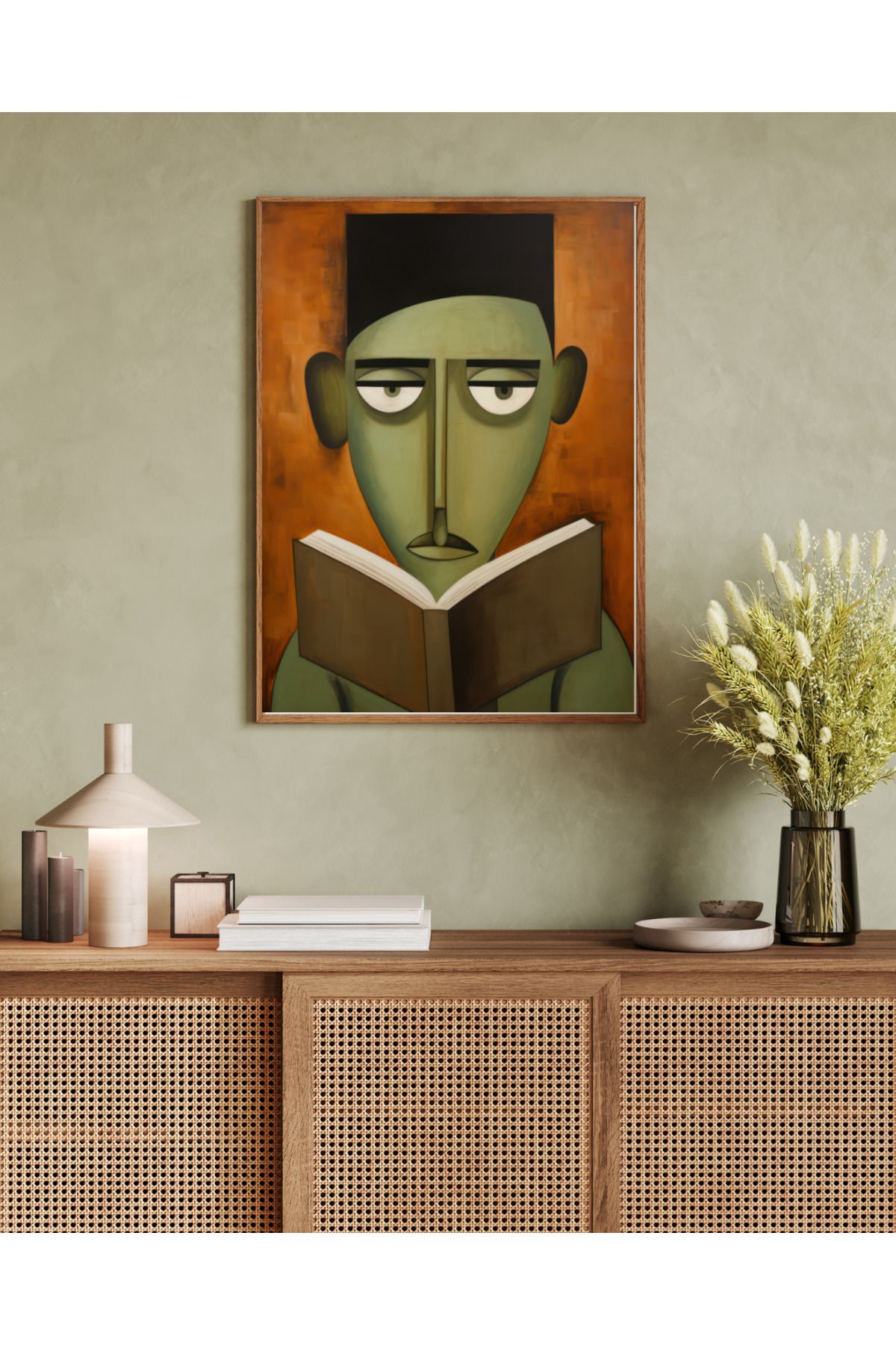 woodhomeworks tek parça salon ofis dekor tablo