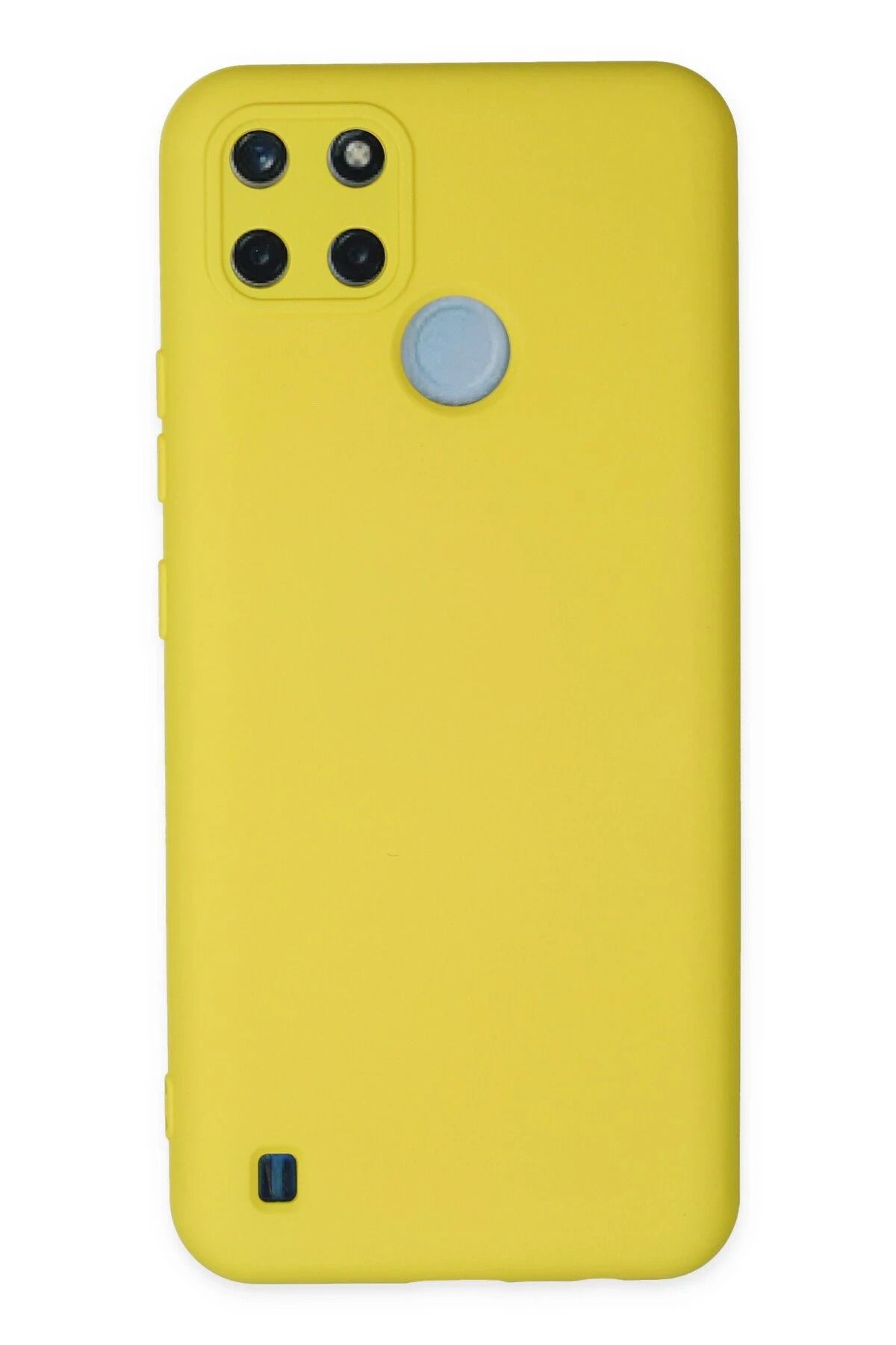 CepteToptan Realme C25Y Kılıf Nano içi Kadife Silikon - Sarı
