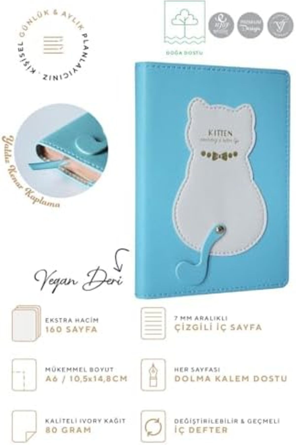 STOREMAX-Muartshop Notebook with Cat A6 96 Sheets 871301 2