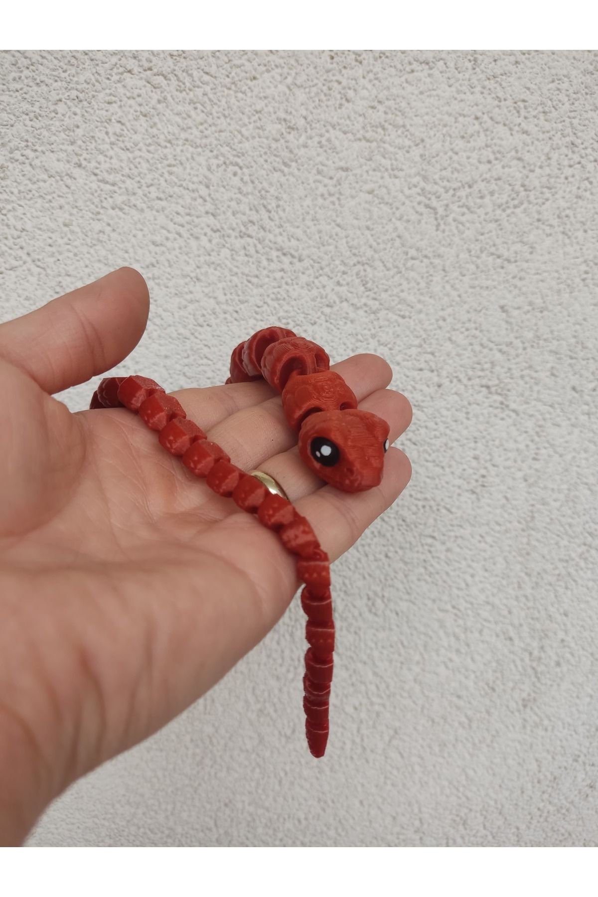 Leylims 3D Hareketli Bakır Renk Yılan Figürü - Esnek Yapıda 35 cm Hayvan Oyuncağı, Dekoratif & Koleksiyonluk
