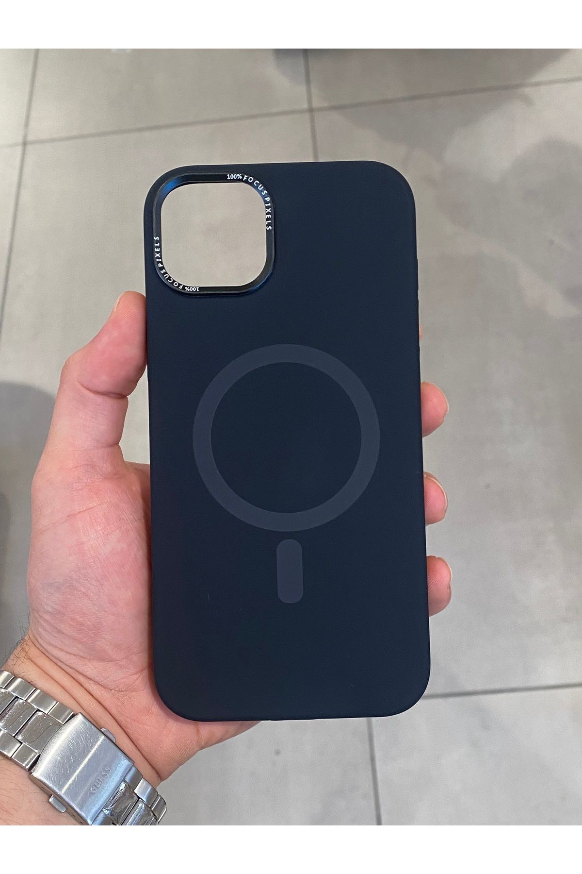Mee.co İphone 14 Plus ve 15 Plus Uyumlu Magsafe Şarj Destekli İçi Kadife Silikon Kılıf