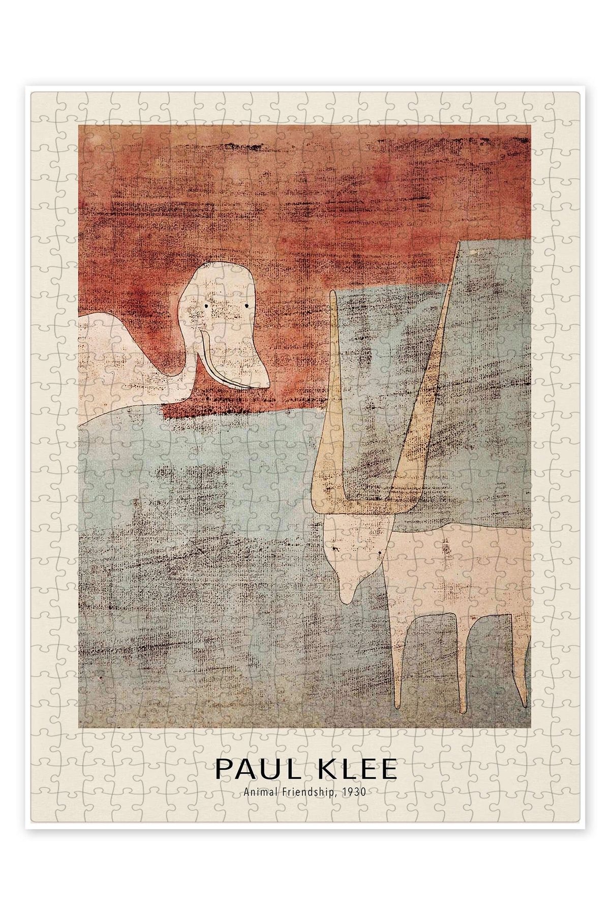 Jeronkarji Hayvan Dostluğu, 1930 500 Parça Puzzle Yapboz Bohem Soyut Sanat Temalı
