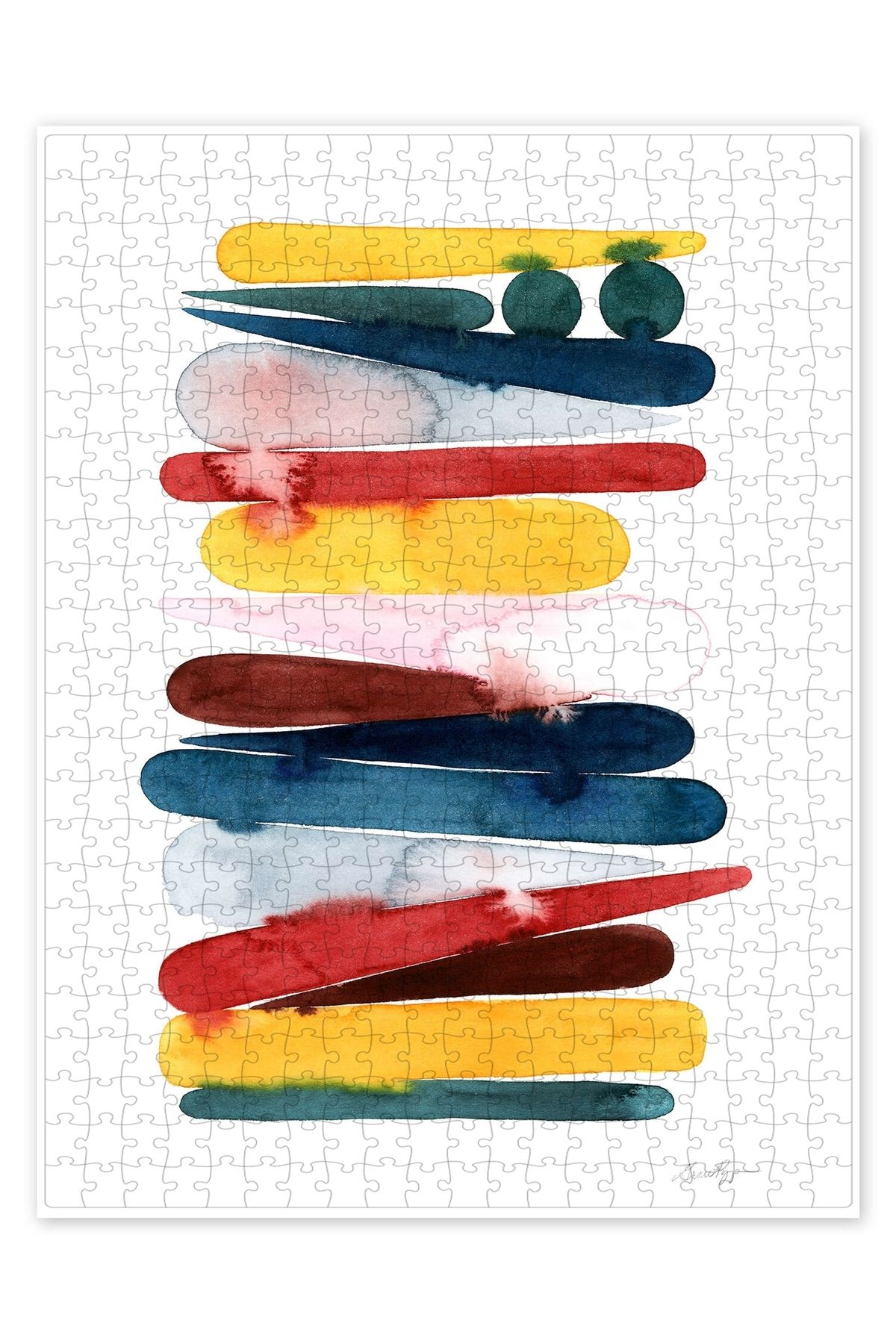Jeronkarji Rainbow Layers II 500 Parça Puzzle Yapboz Bohem Soyut Sanat Temalı