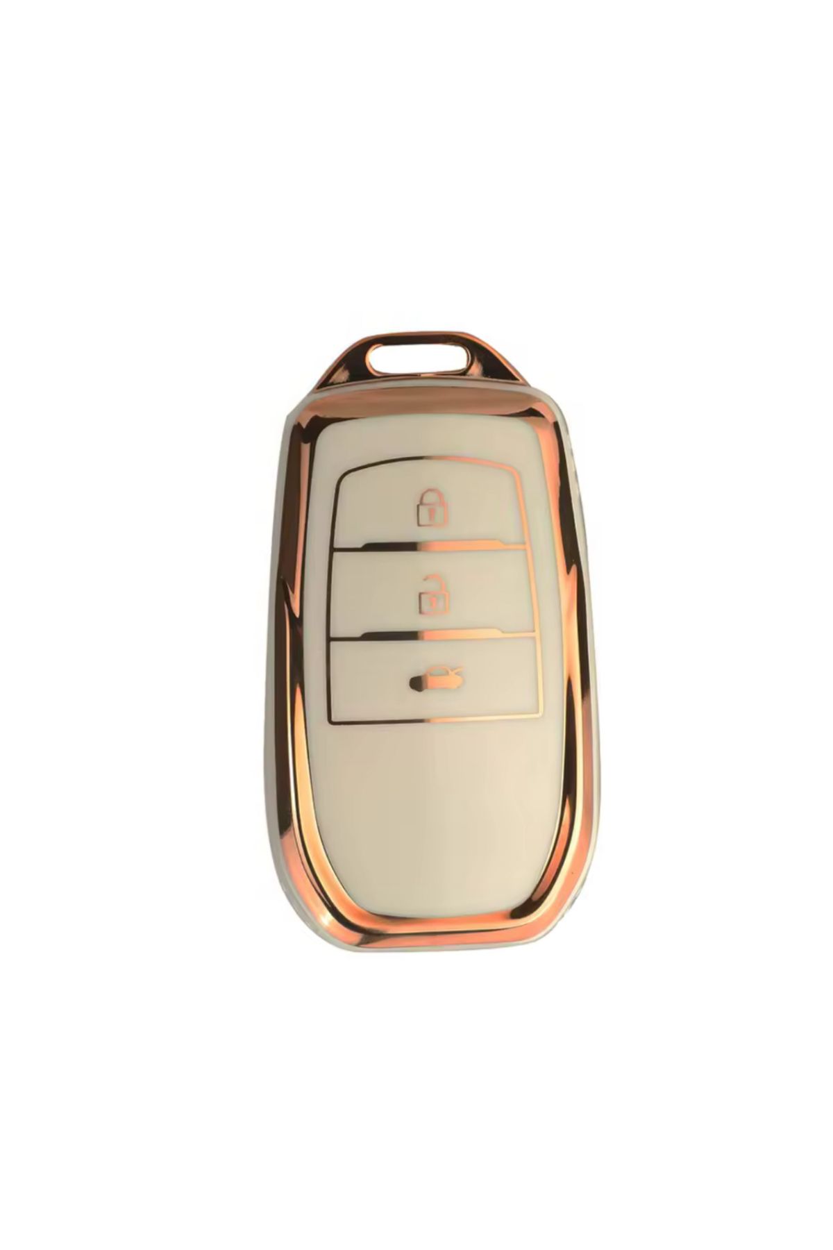 emii auto spare parts Toyota C-hr Camry Corolla Cross Yaris Cross Prius Rav4 Hilux Uyumlu Anahtar Kılıfı Krem/Gold
