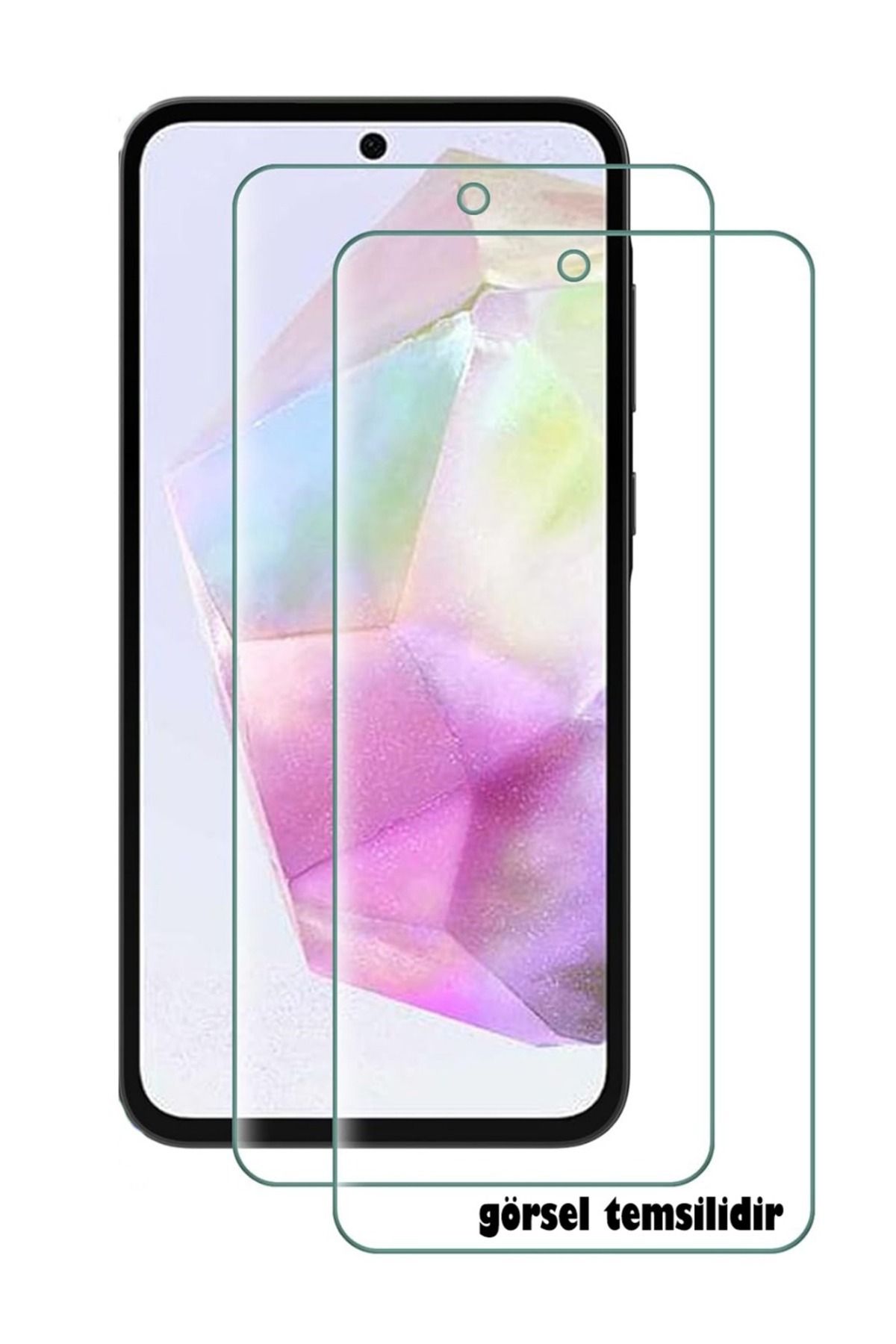Nezih Case Samsung Galaxy A3 2017 Uyumlu 2 Adet Screen Protector Nano Glass Cam Ekran Koruyucu