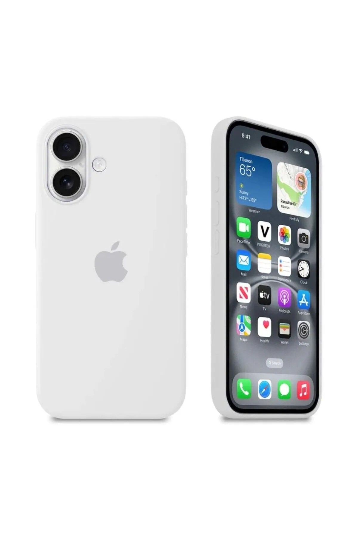 TimuyaCase İphone 16 Plus Uyumlu İçi Kadife Premium Lansman Kılıf A Class Beyaz