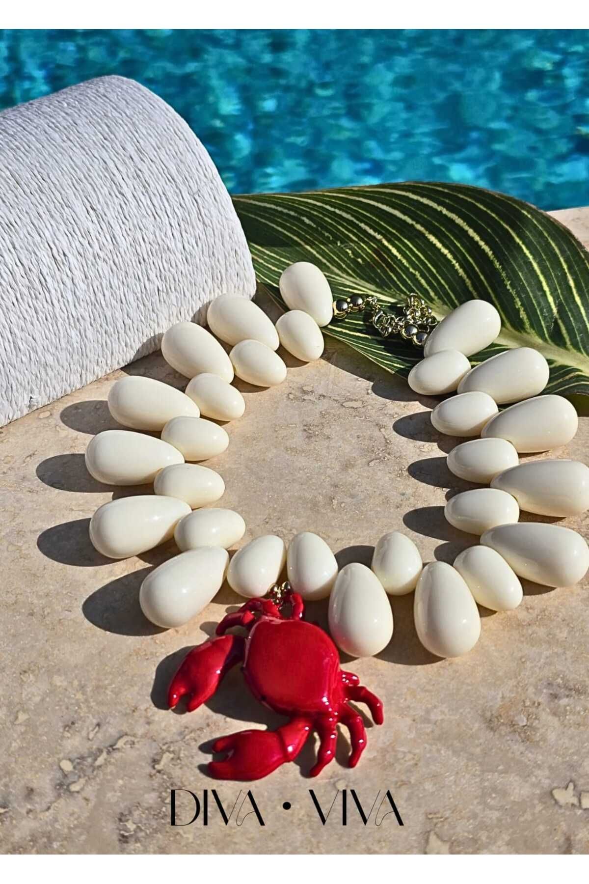 DivaViva Crimson Crab - Kırmızı Yengeç Kadın Kolye