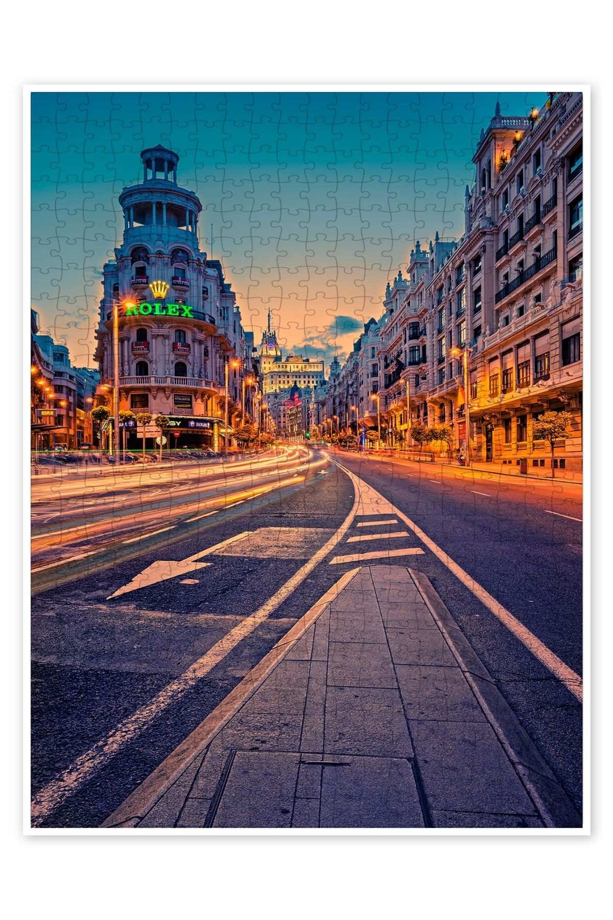 Jeronkarji Gece Gran Via 500 Parça Puzzle Yapboz Şehir Manzara Temalı Hobilik