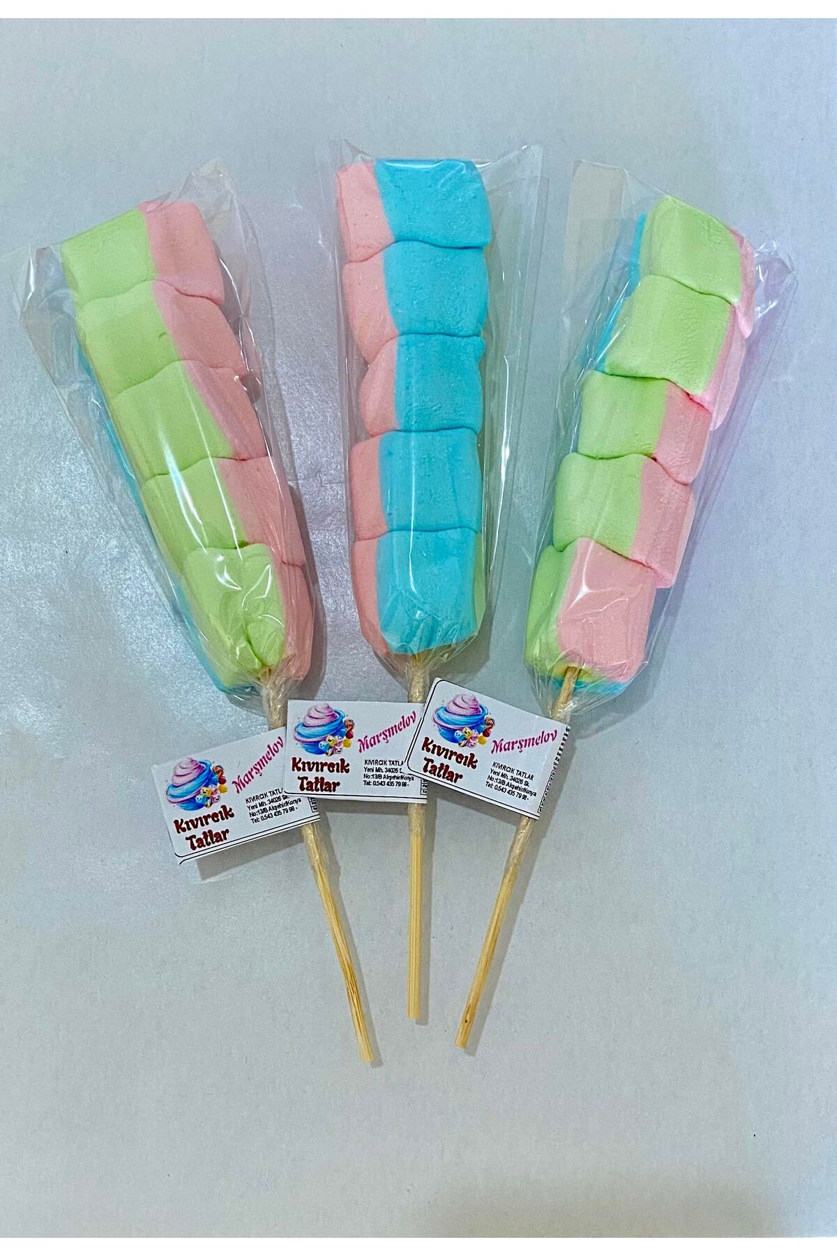 Kıvırcık Tatlar Marshmallow Lolipop Şekerleme 10 Adet (FLORA) (PARTİ -DOĞUM GÜNÜ-ÇOCUK-HEDİYE-SEVGİLİ VB.)