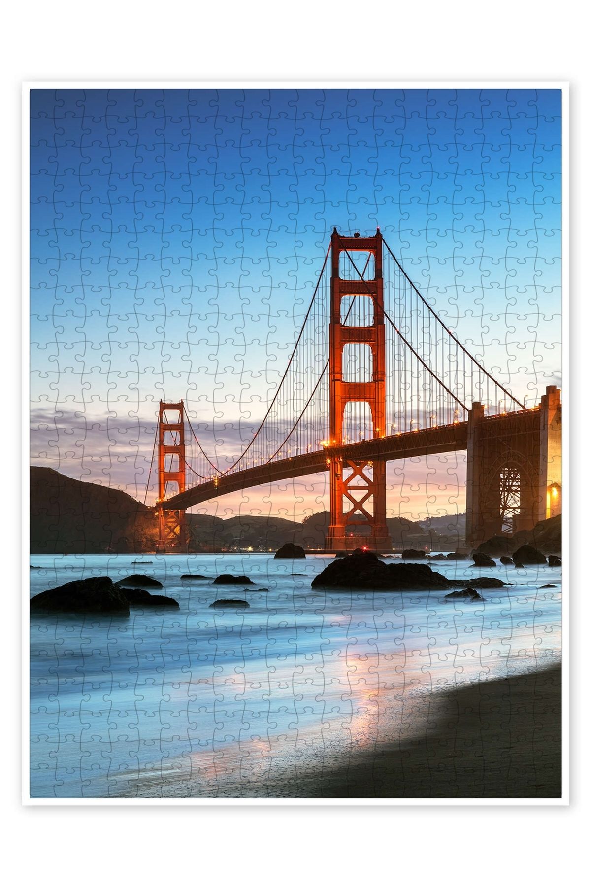 Jeronkarji San Francisco, Kaliforniya, ABD 500 Parça Puzzle Yapboz Şehir Manzara Temalı Hobilik