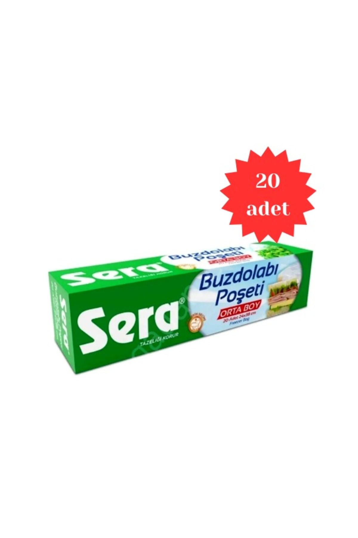SERA Orta Boy Buzdolabı Poşeti - 20 Adet ( 20 X 20 Li )