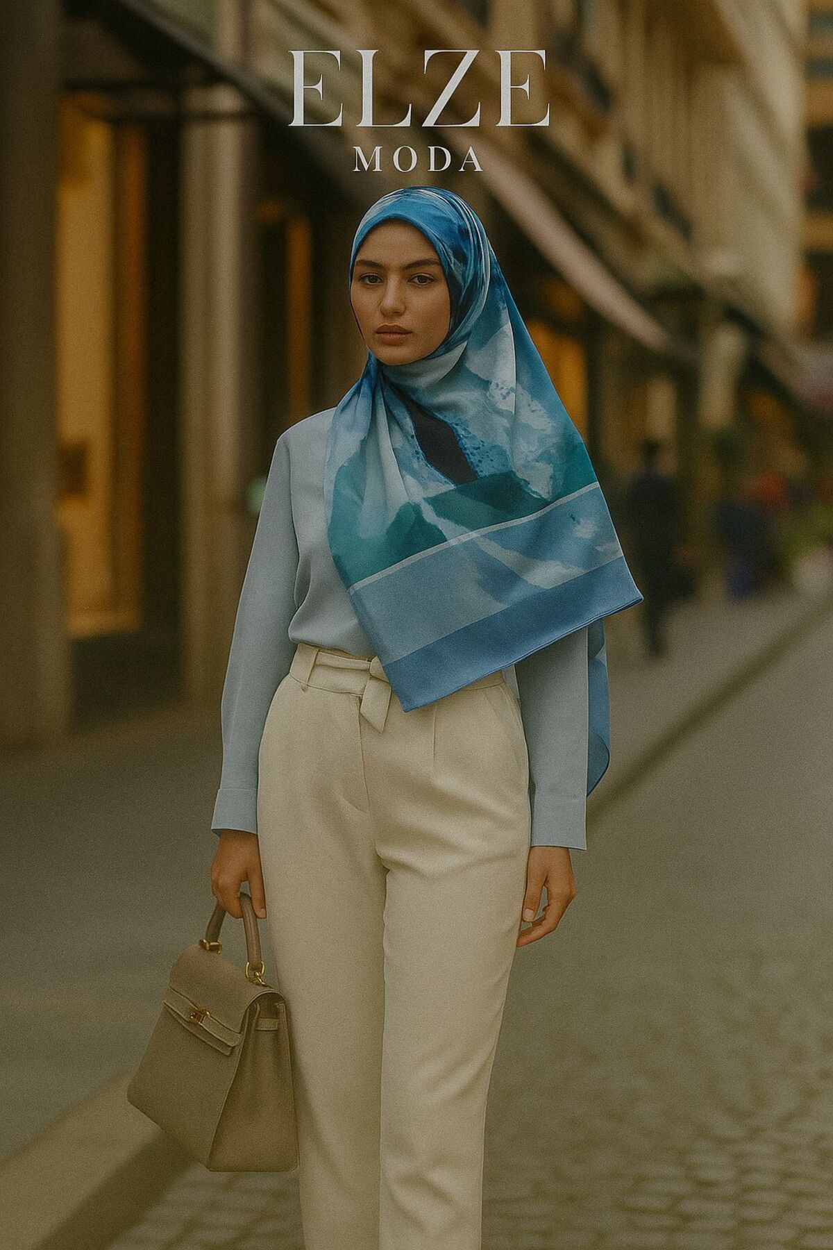 ELZE MODA Allica Desen Rahat ve hafif A Kalite Premium Pamuklu Şal