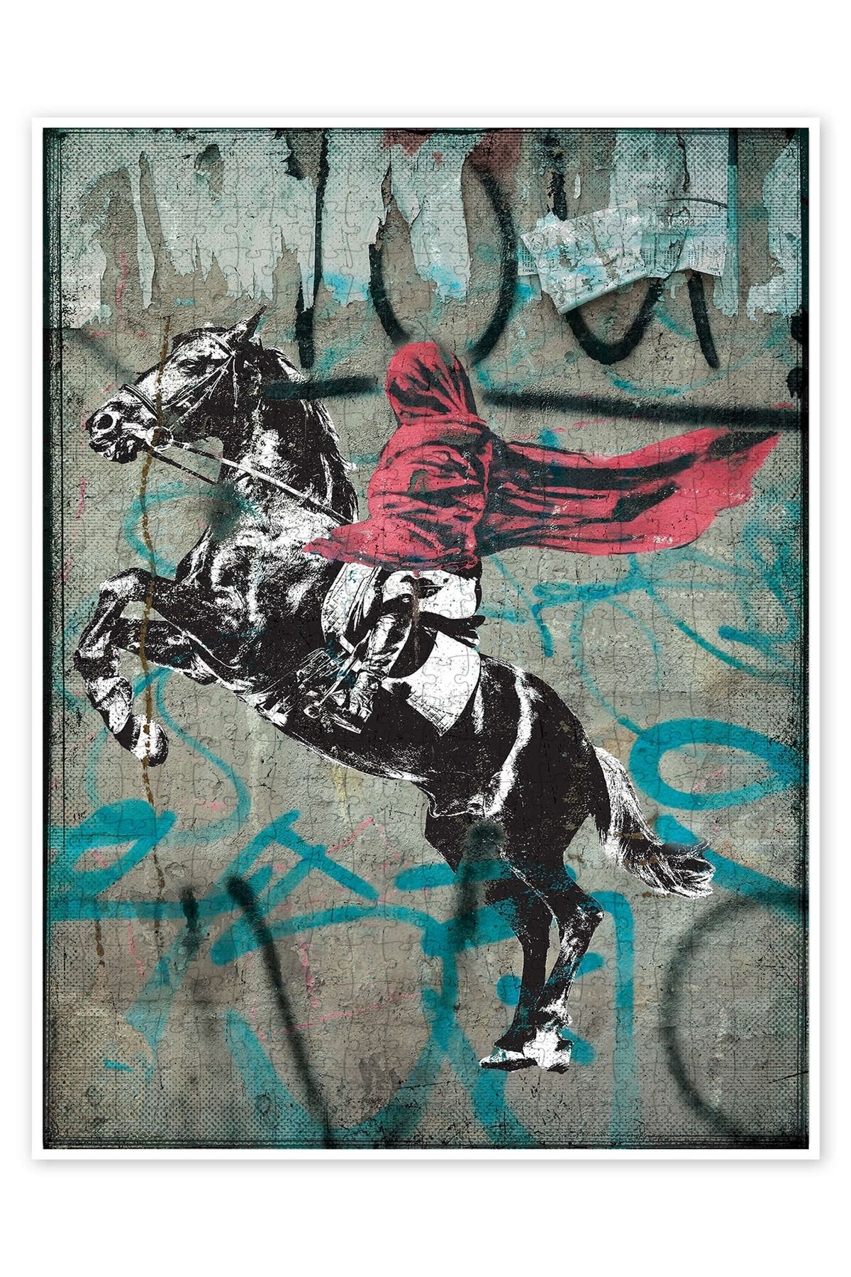Jeronkarji Banksy - Napolyon Alpleri Geçiyor 500 Parça Puzzle Yapboz Kedi Köpek Temalı Doğa ve Orman Hayvanları