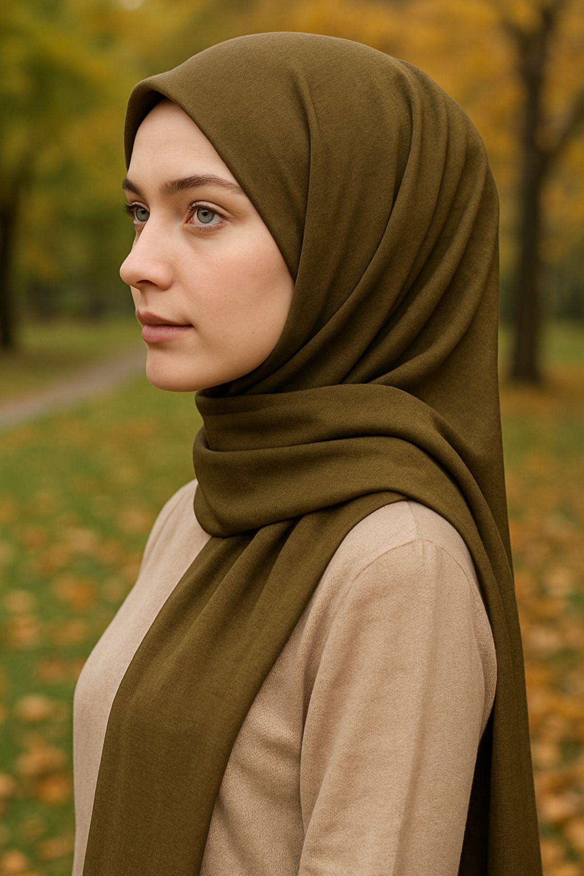 Nuva Land Soft Touch Düz Pamuk Şal – Gün Boyu Konfor