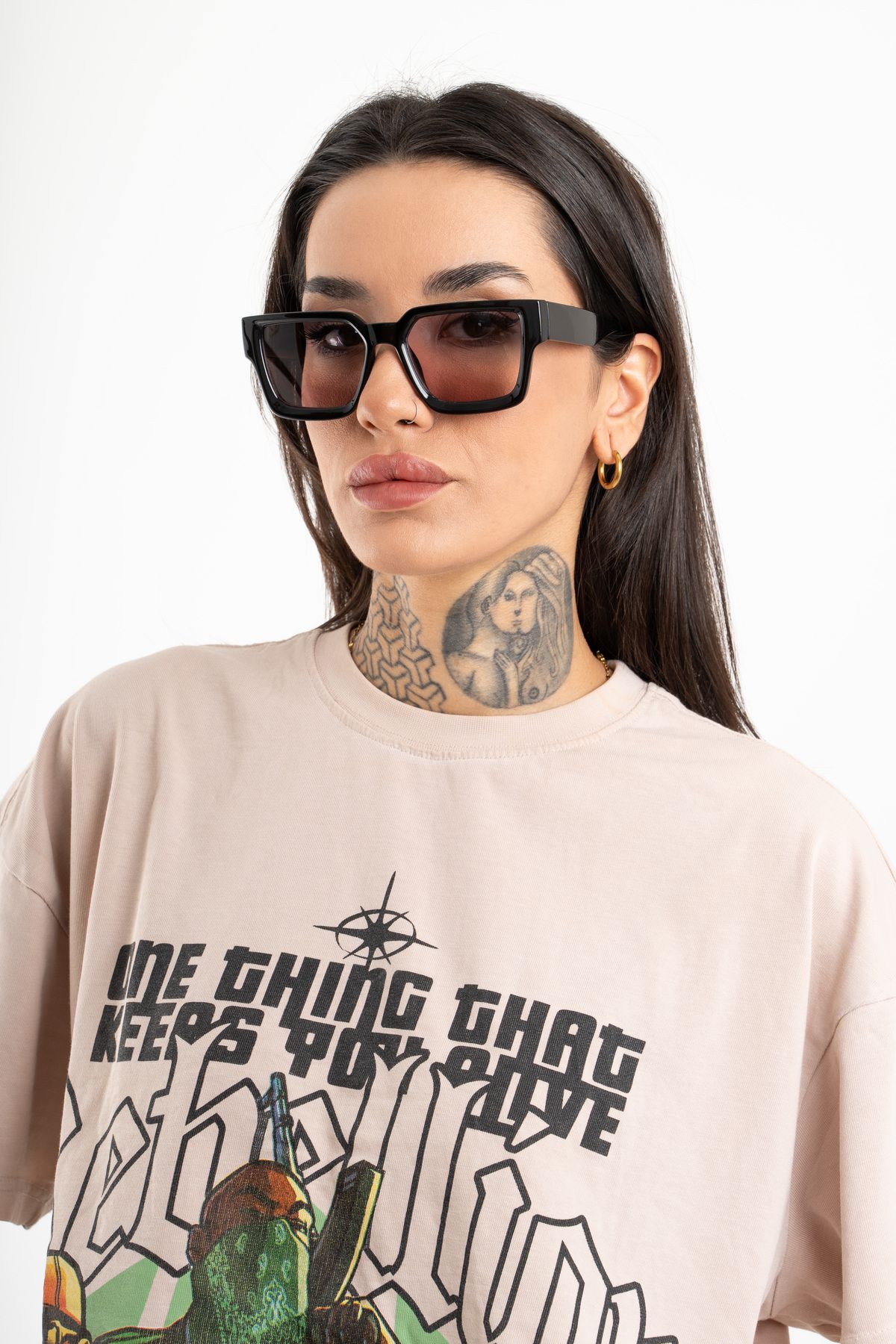 VAS.QUE Unisex Retro Kare Büyük Boy Güneş Gözlüğü UV400