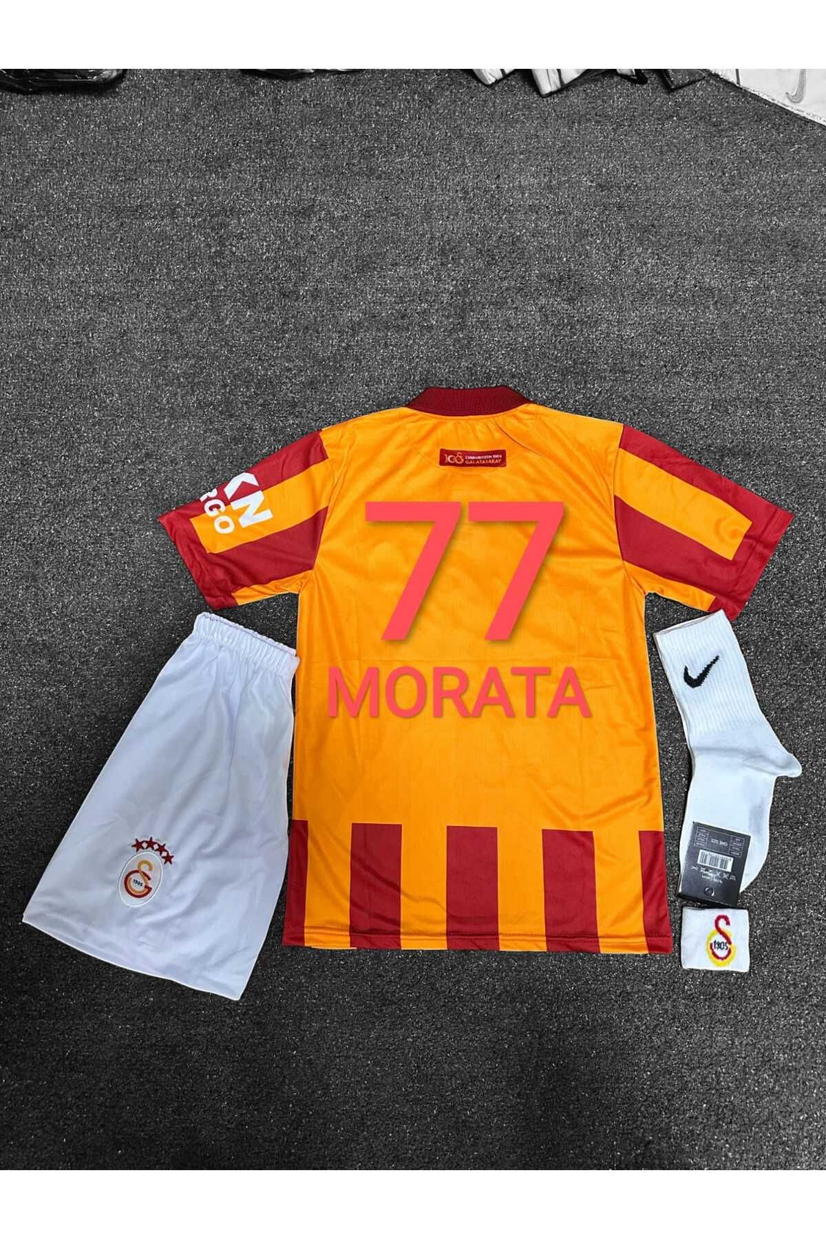 Marka Extra GALAtAsArA'y- 2024.2025 100.YIL ÖZEL ÇOCUK Futbol Forması 4.LÜ SET MORATA 77