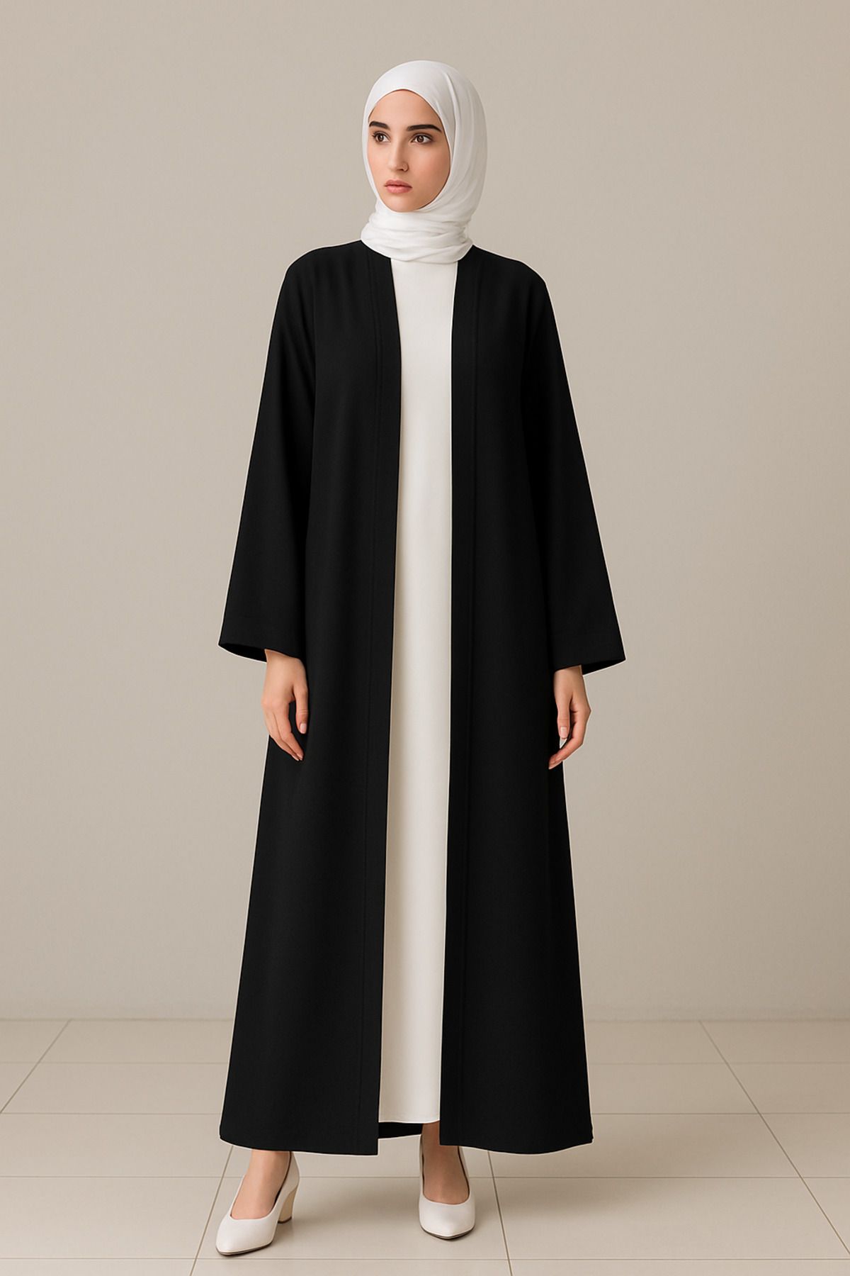 Misue Handmade Medine İpeği Abaya Ferace, Dökümlü Abaya, Tesettür Giyim Abaya, Premium Abaya Ferace, Modest Giyim