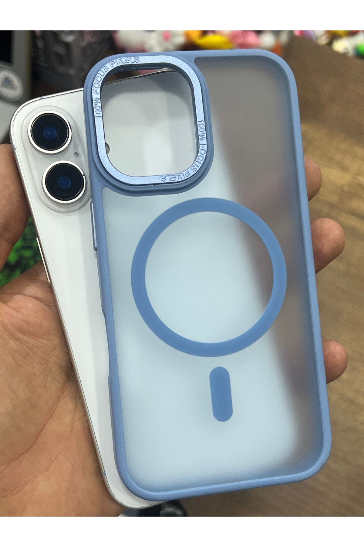 EDELFU iPhone 16 için Manyetik Magsafe Korumalı Dayanıklı Silikon ve Mat Kamera Ekran Çıkıntılı Kılıf
