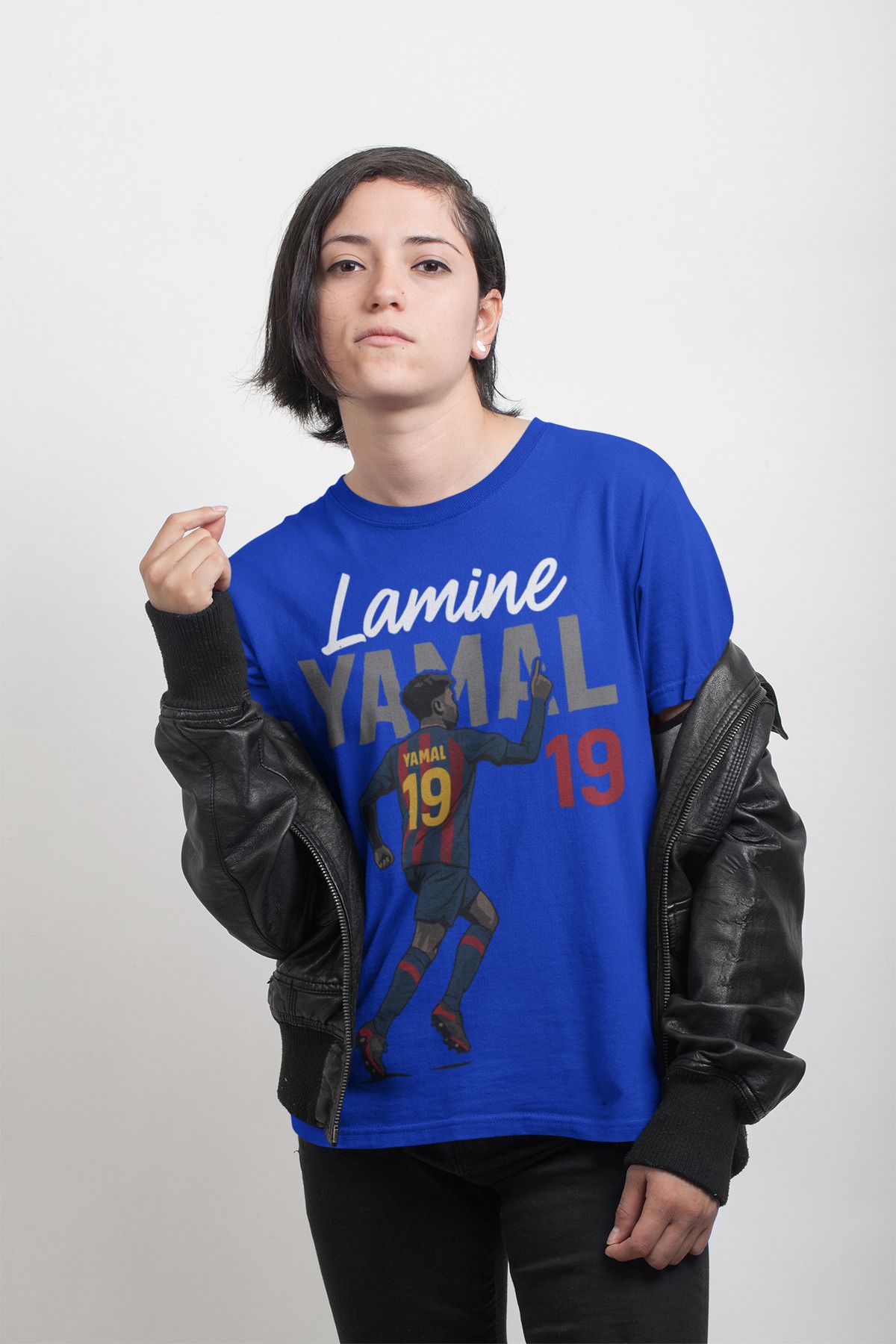 Biy Store Lamine Yamal fotoğraflı futbol forma baskılı unisex kısa kollu erkek tişört kadın t-shirt
