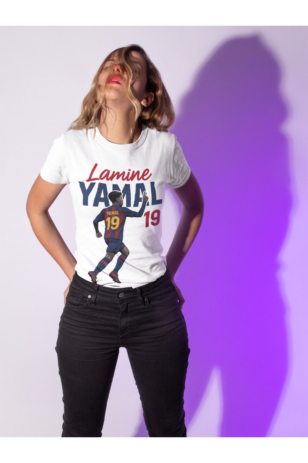 Biy Store Lamine Yamal fotoğraflı futbol forma baskılı unisex kısa kollu erkek tişört kadın t-shirt