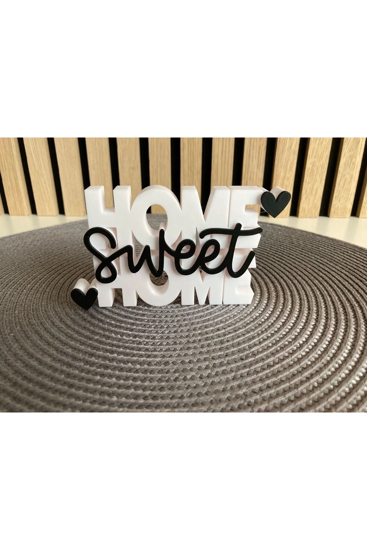 Filkorium3D Ev Dekorasyonu - Home Sweet Home Yazılı Dekoratif Aksesuar - Ev Hediyesi - Hediyelik 13 CM