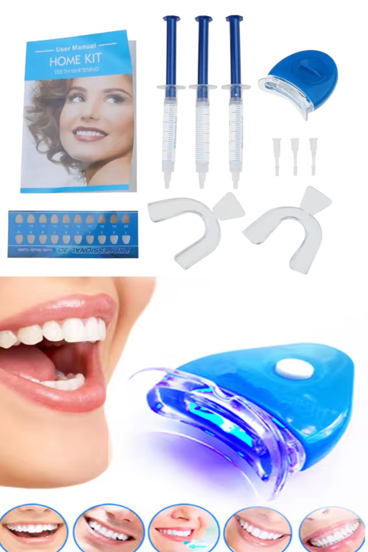 ESENLİWE Diş Beyazlatma Şırınga Set 1 Cihaz 5 Şırınga