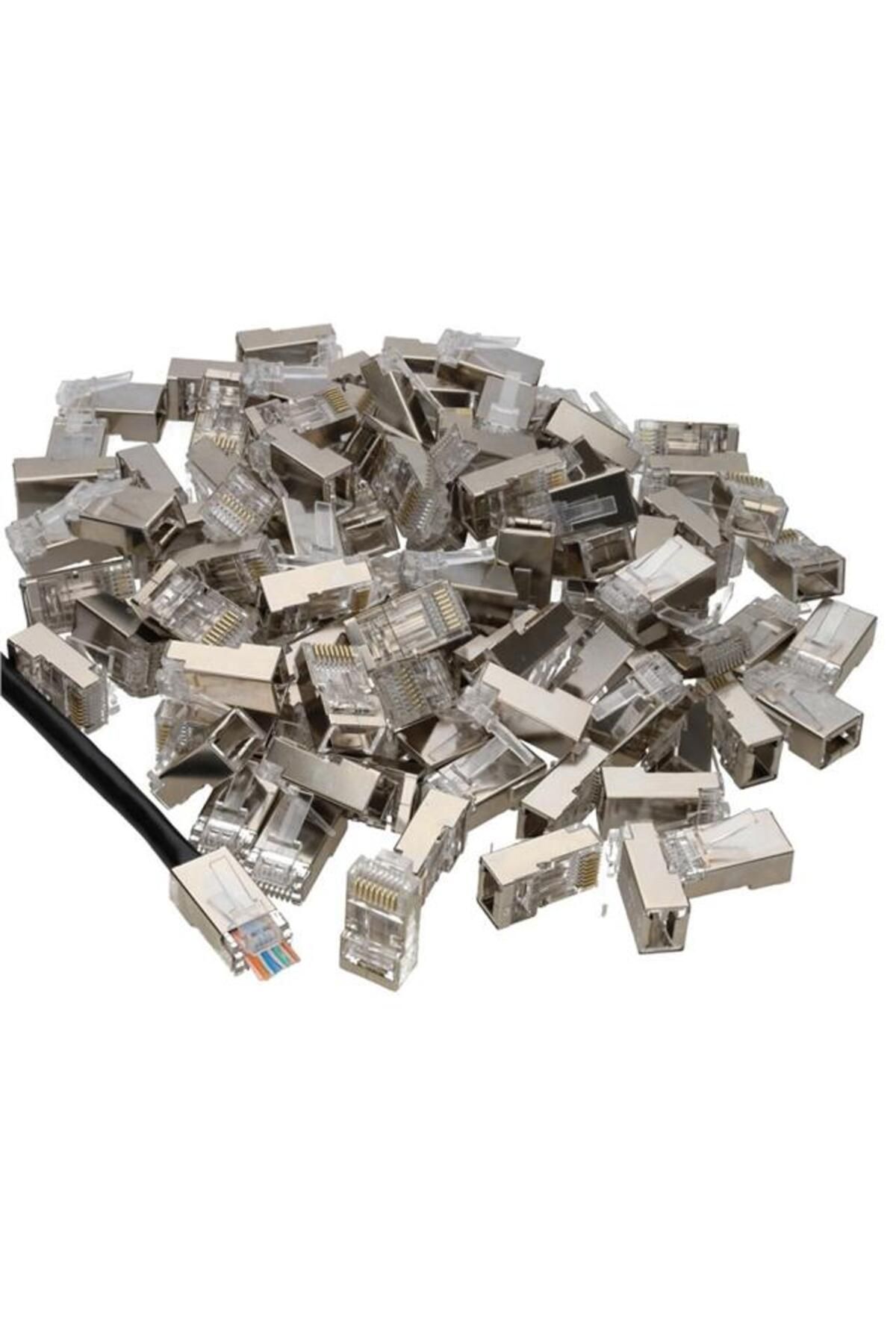 feifei Metal Rj45 Cat5 100 Adet Metal Uç 8P/8C