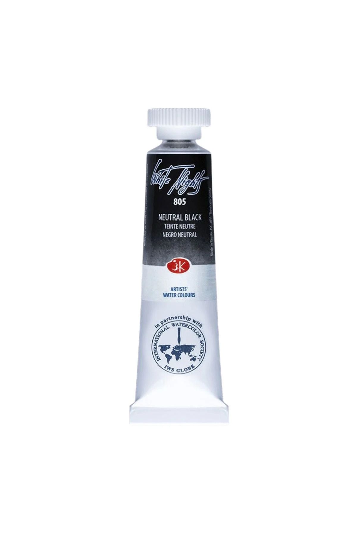 ST. PETERSBURG White Nights Watercolor Tüp Sulu Boya 10ml 805 Neutral Black