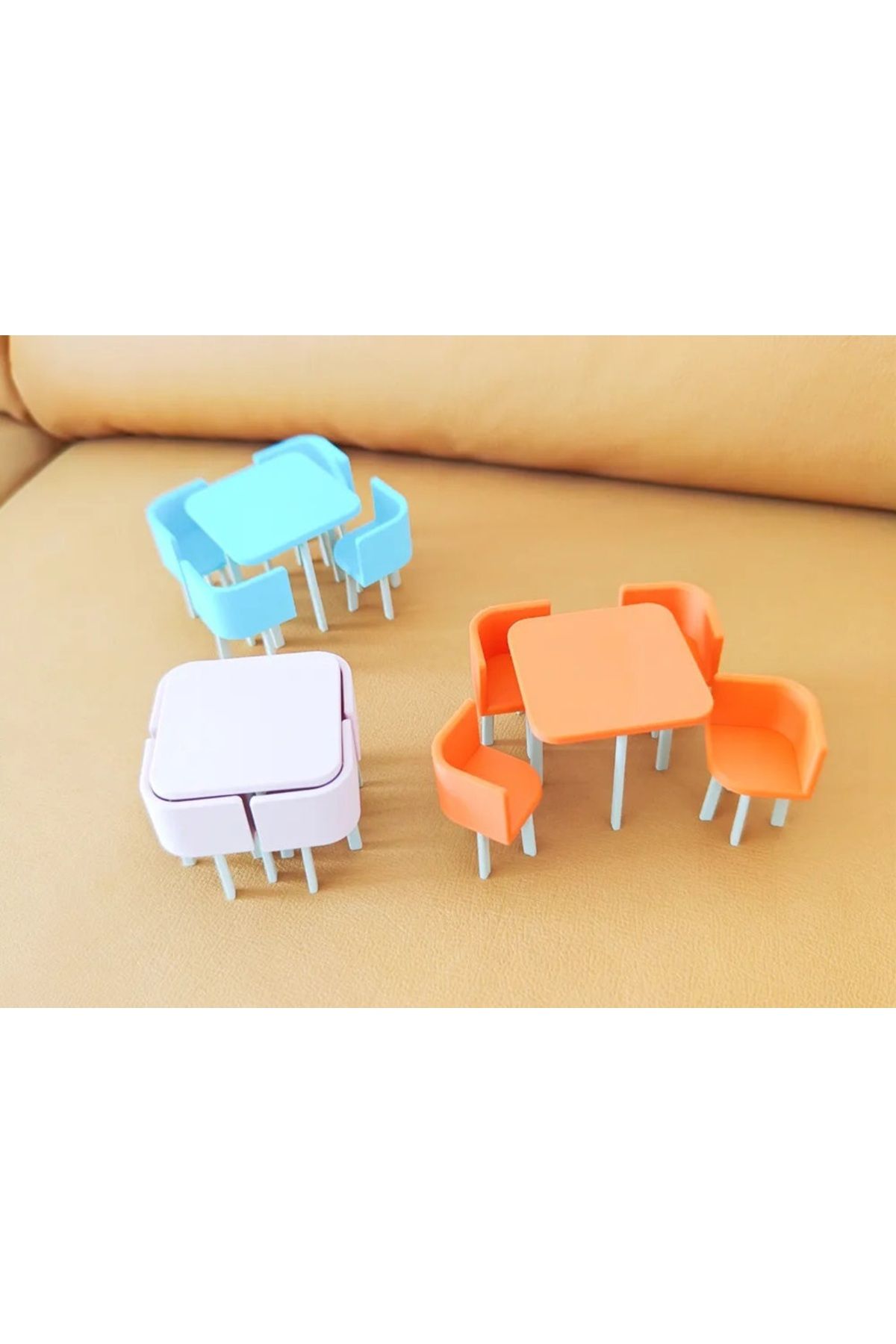 CharmFancy 1/12 Ölçek Yemek Masa Seti Minyatür Diorama Eşya Aksesuar Maket