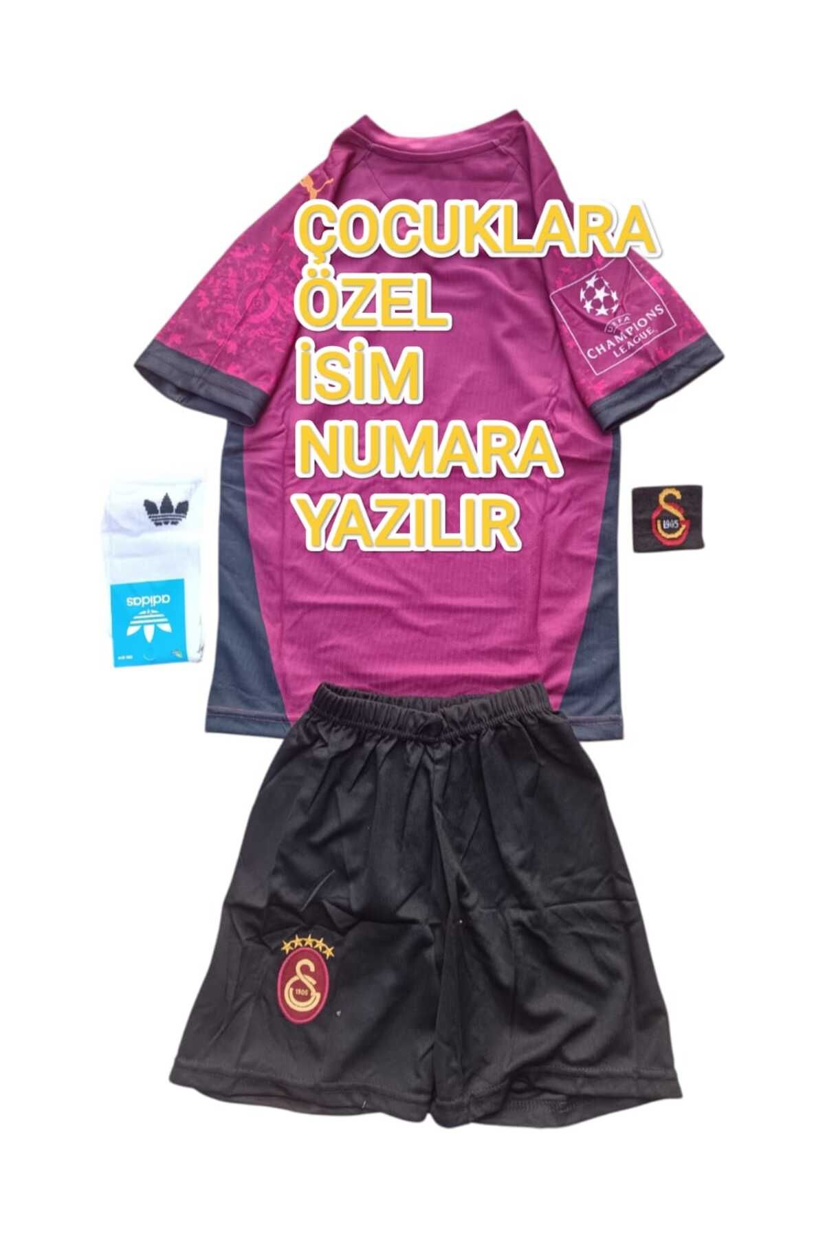 Marka Extra GALAtAsArA'y 5.YILDIZLI 2024.2025 BORDO Futbol Forması 4.LÜ SET ÖZEL İSİM NUMARA