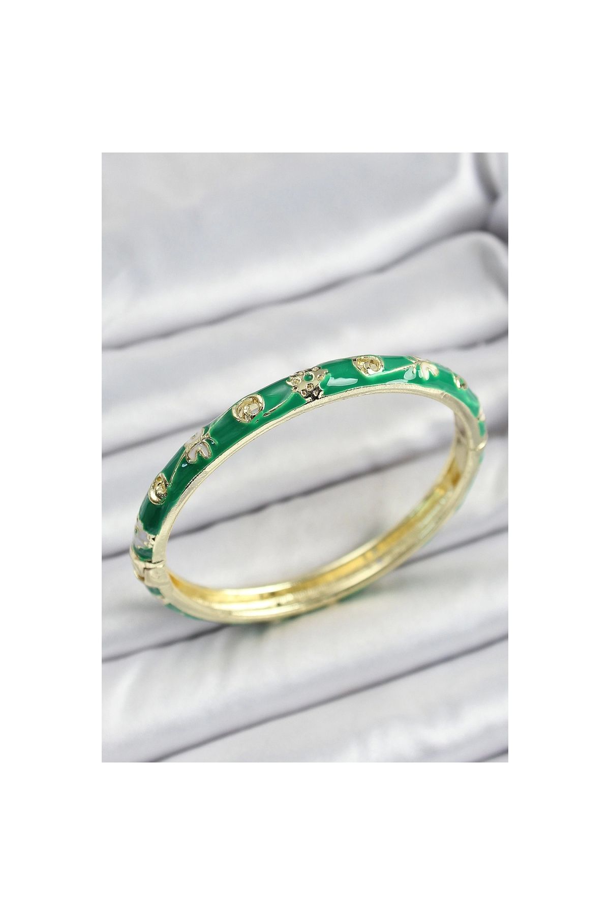 Narnuga Mineli Pirinç Yeşil Renk Motif Desenli Kadın - TJ-BB7185